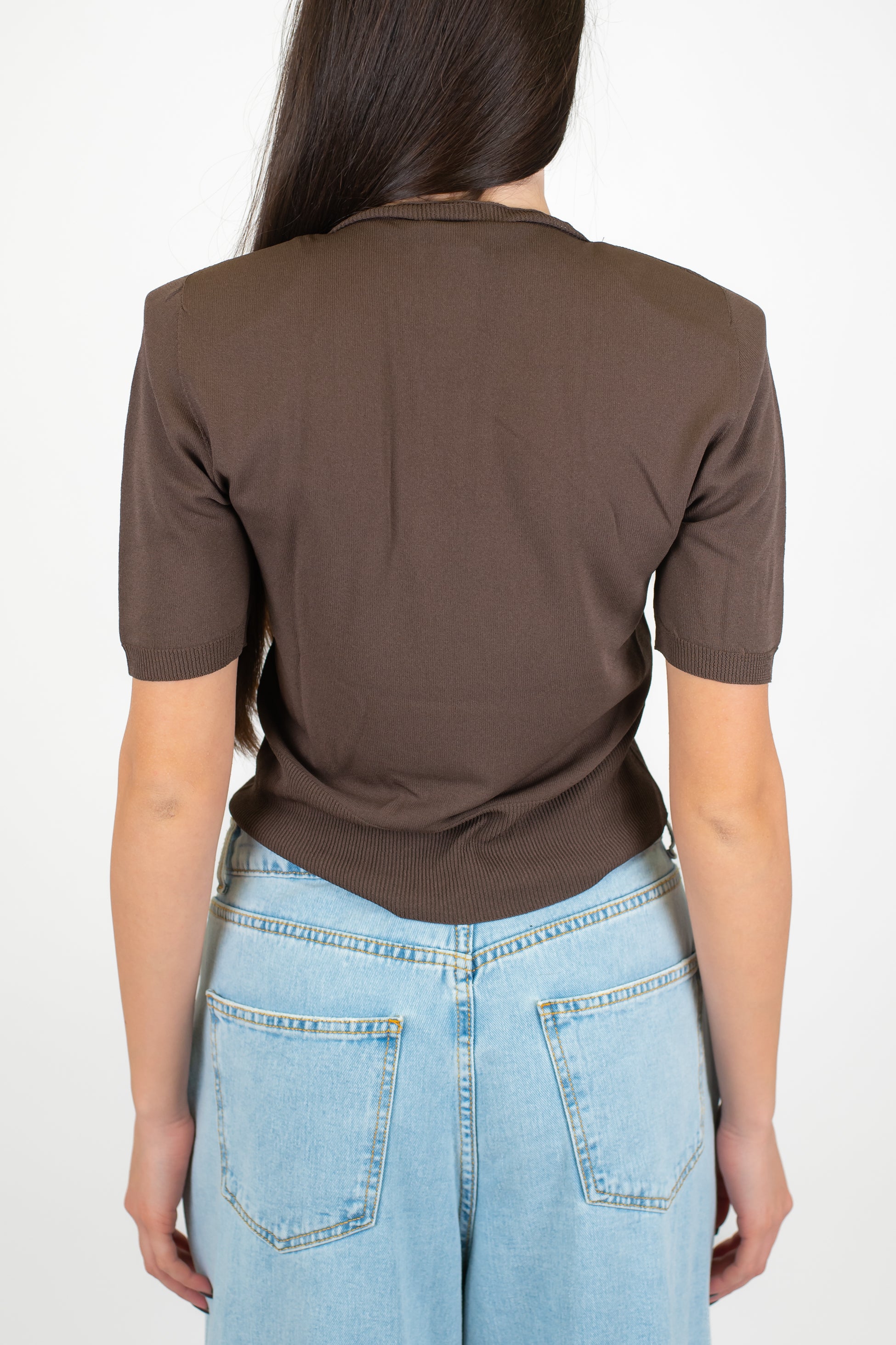 Maryley - Maglia mezza manica in viscosa leggera con spalline