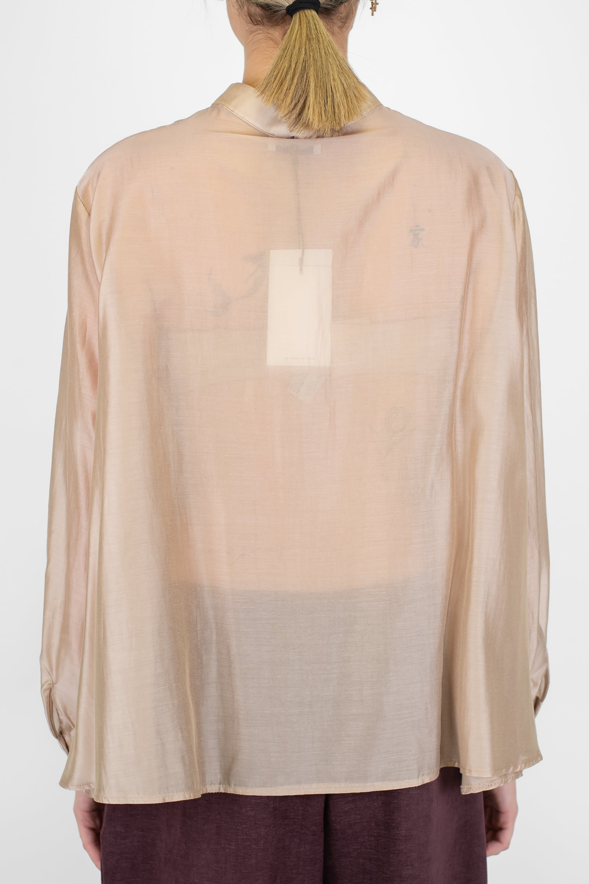 Dixie - Camicia in lyocell con fiocco al collo