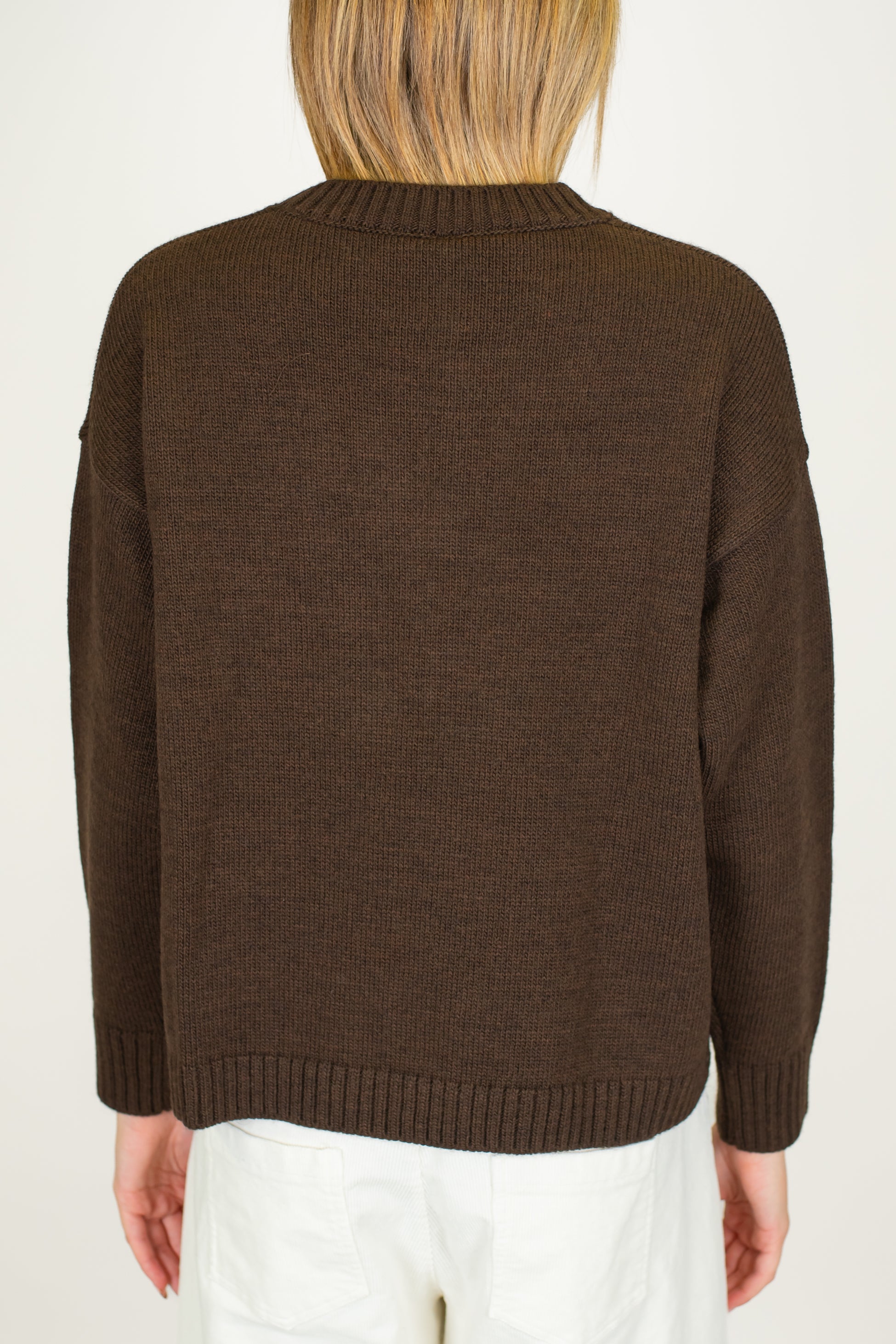 Tensione in - Maglia con orsetto in misto lana