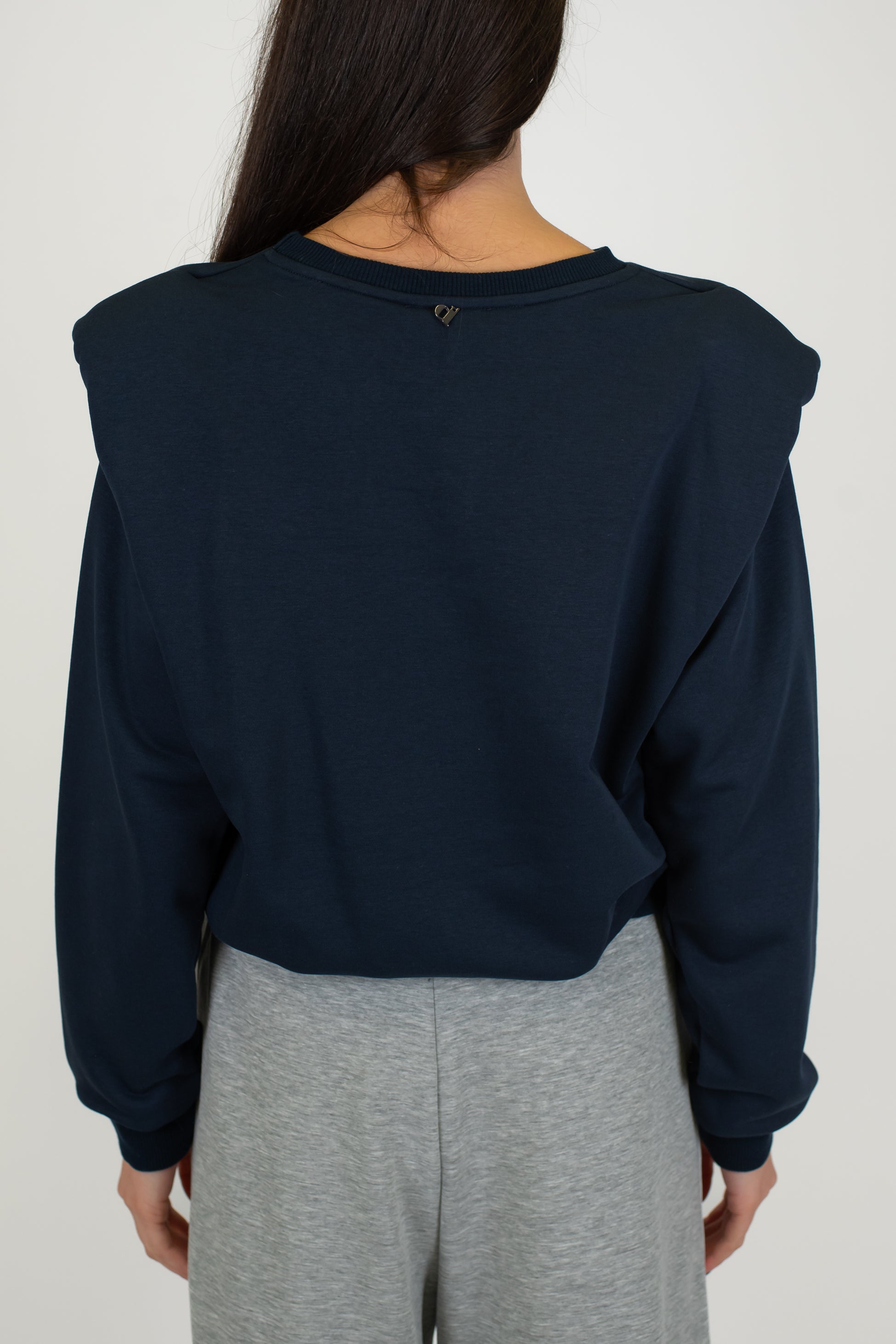 Dixie - Felpa girocollo con spalline ed elastico sul fondo