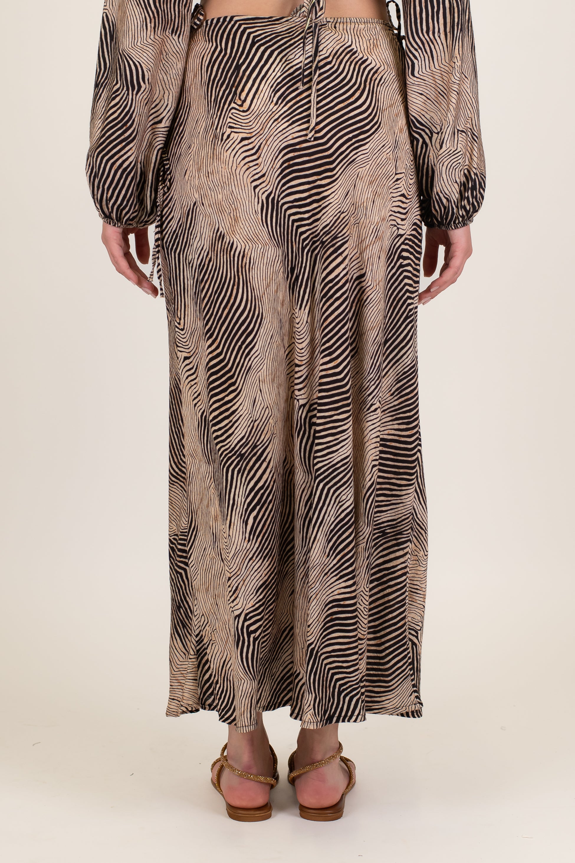 Haveone - Gonna a portafoglio fantasia animalier in viscosa