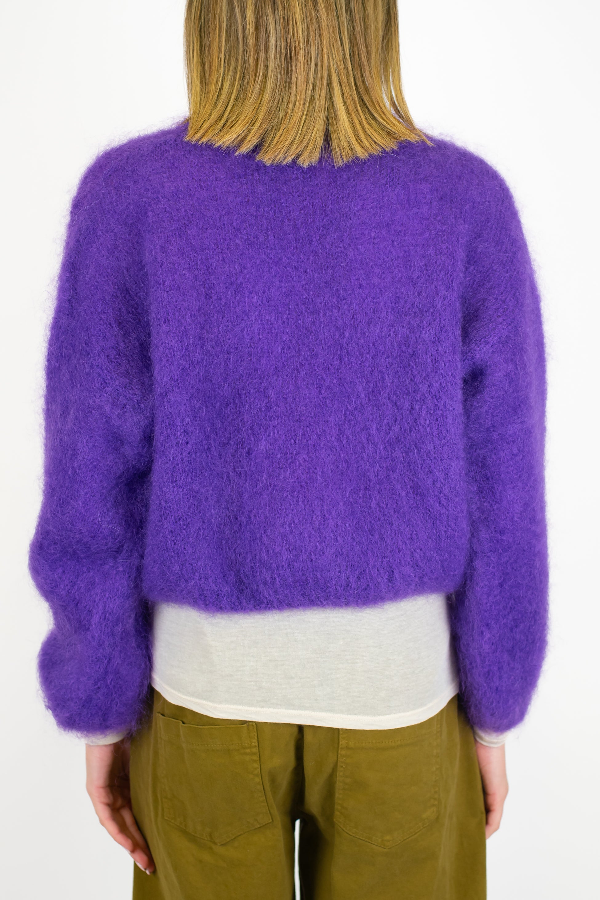 Dixie - Cardigan doppiopetto in kid mohair