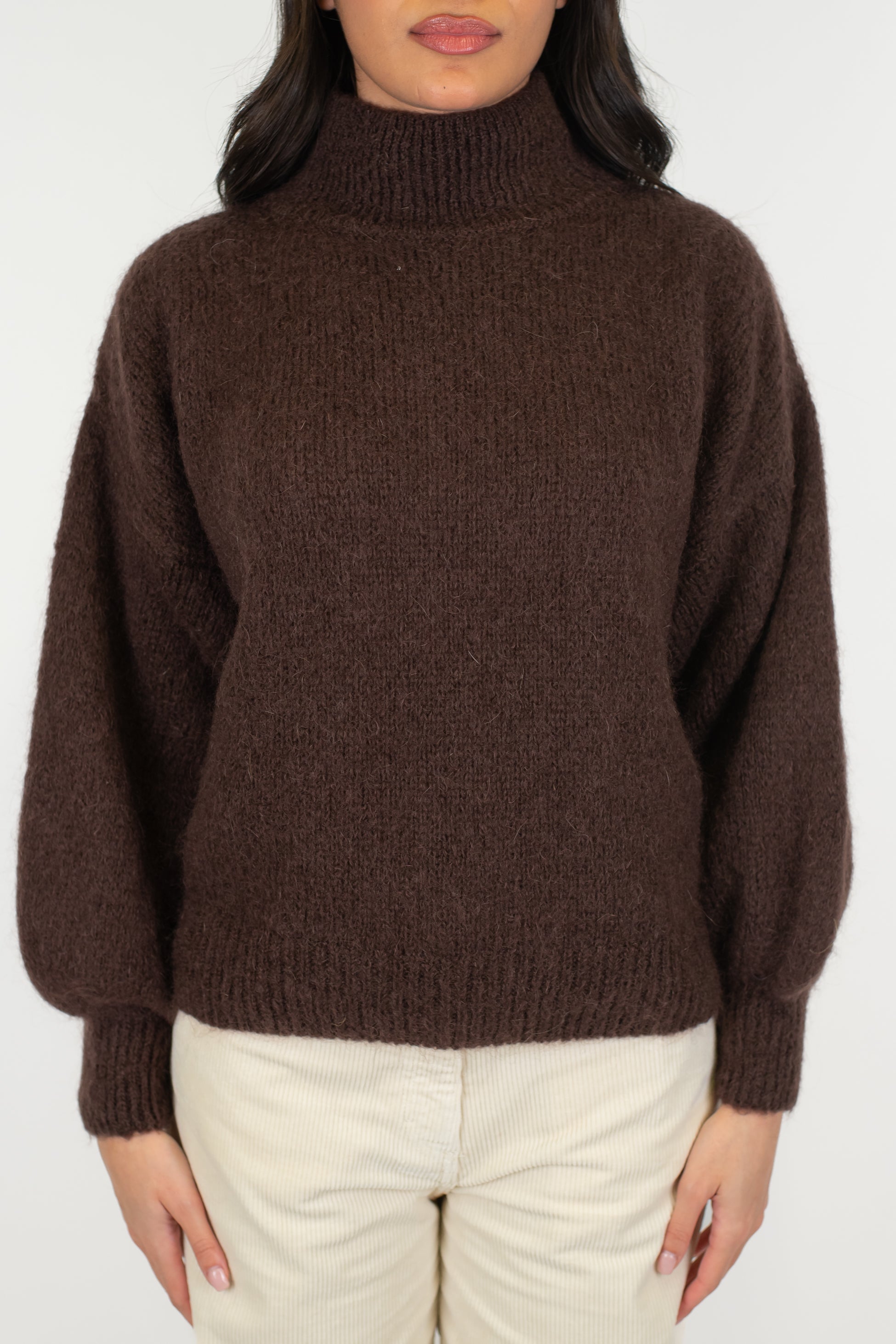 Dixie -Lupetto in lana mohair con maniche ampie