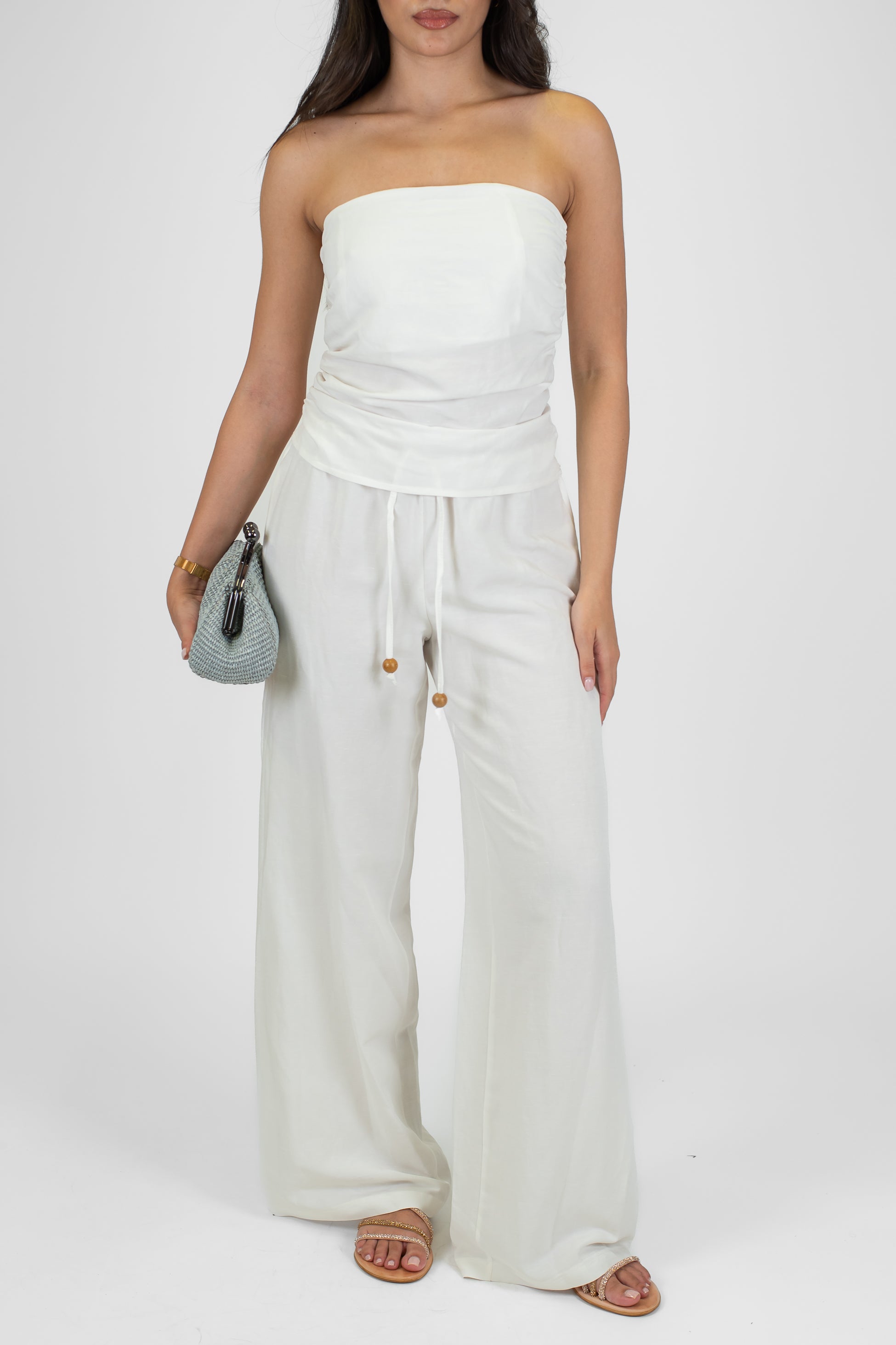 Tensione in - Coordinato pantalone e top a fascia