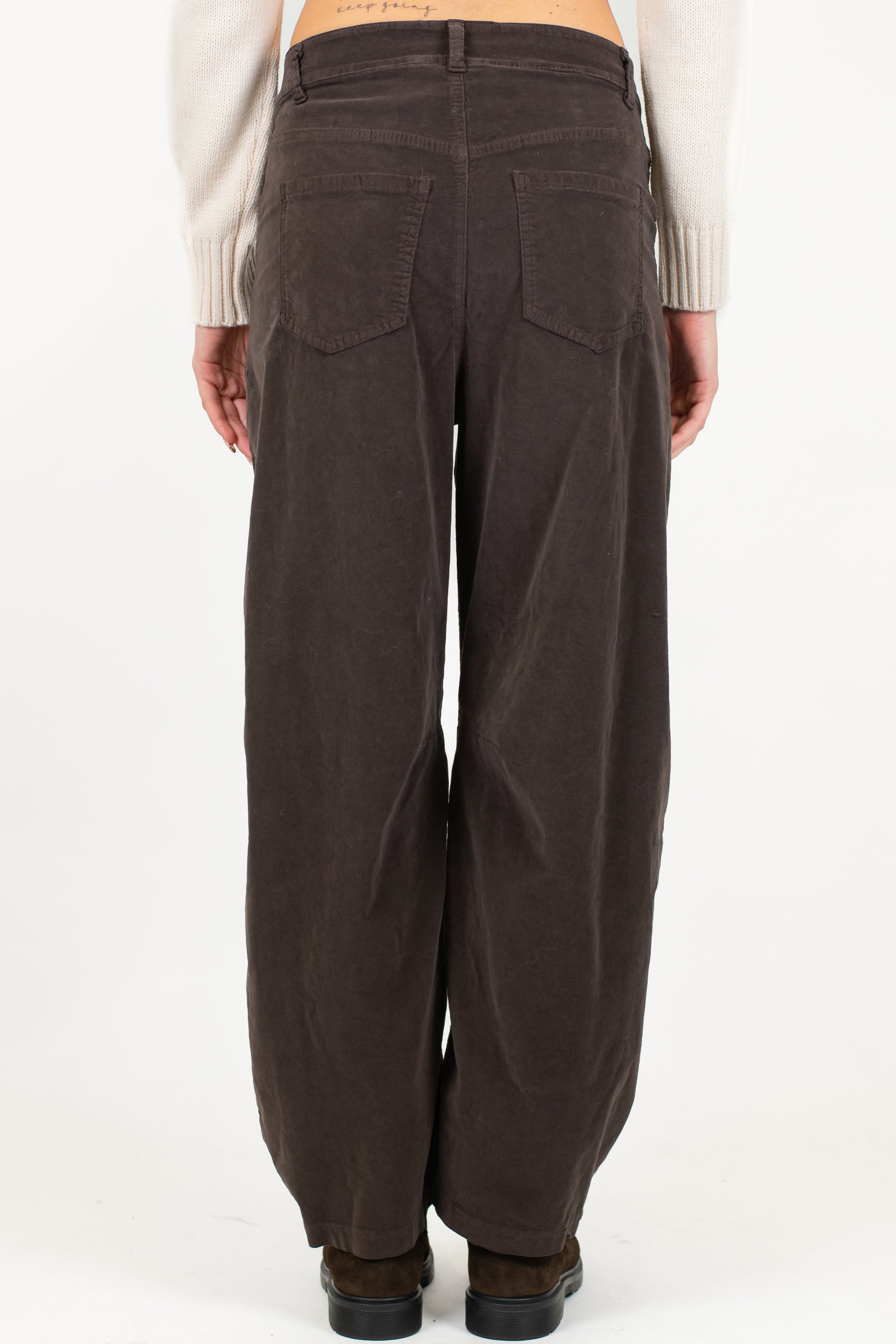 Haveone - Pantalone balloon in velluto liscio