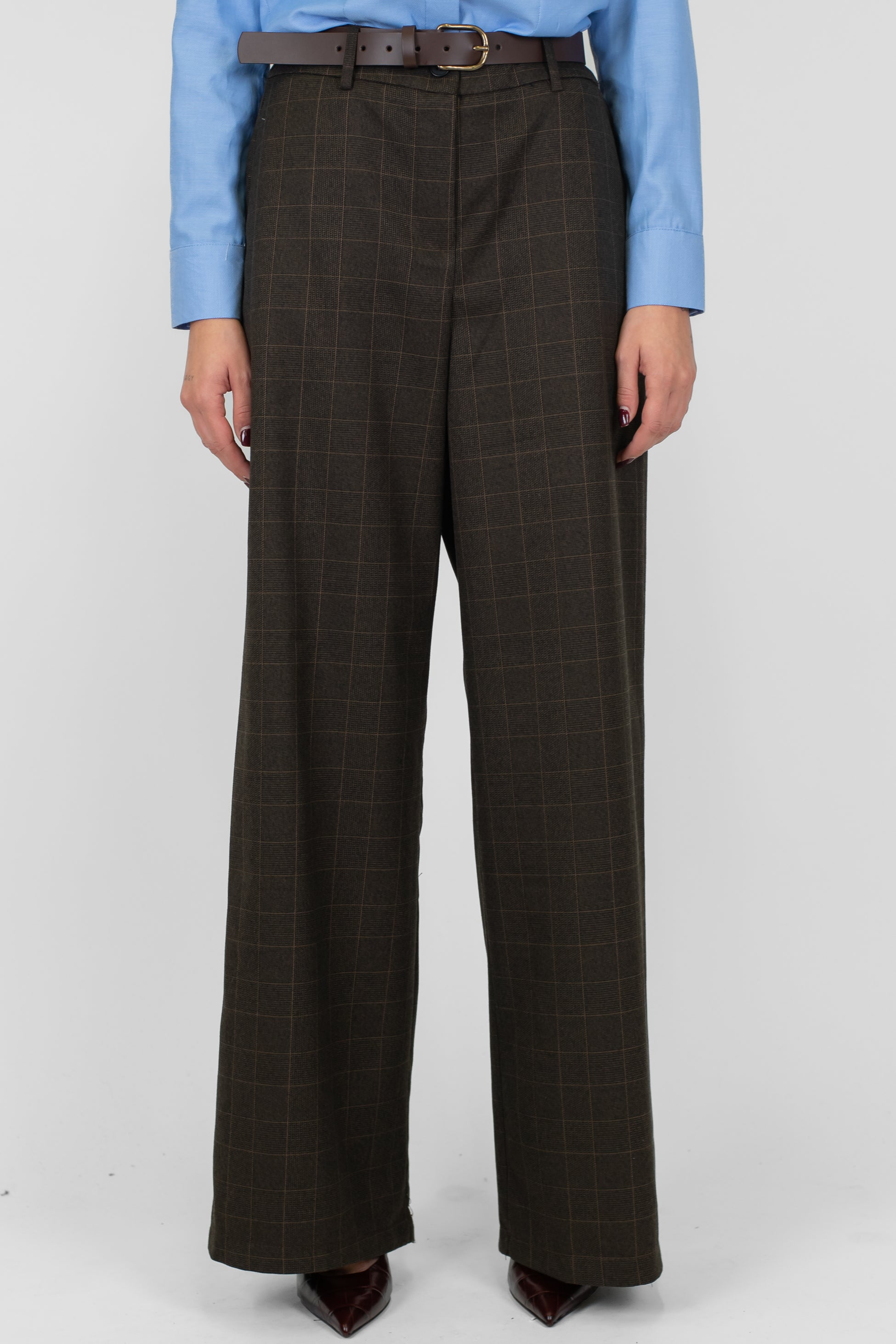 Motel - Pantalone palazzo fantasia quadri