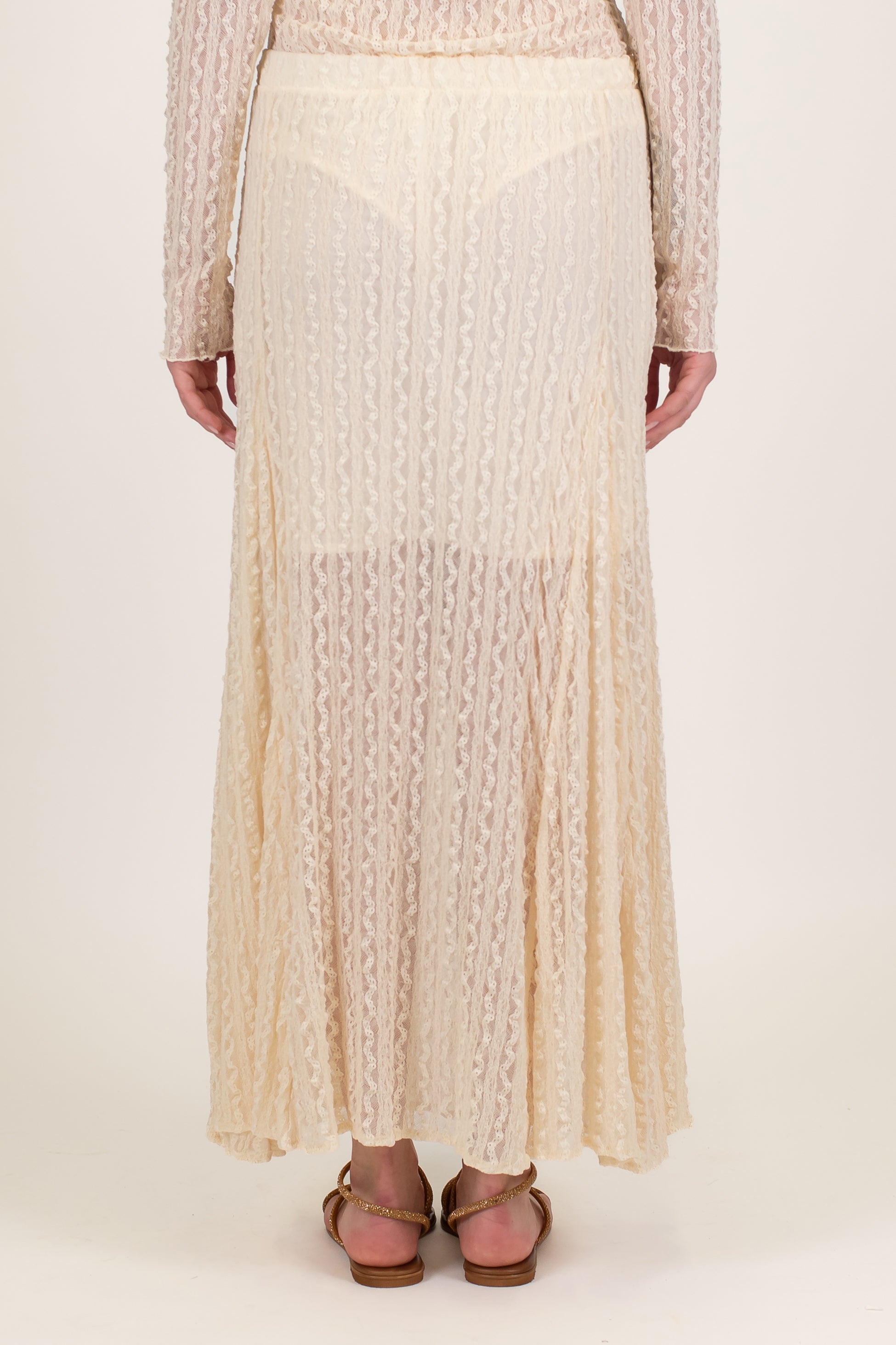 Tensione in - Gonna in crochet con elastico in vita