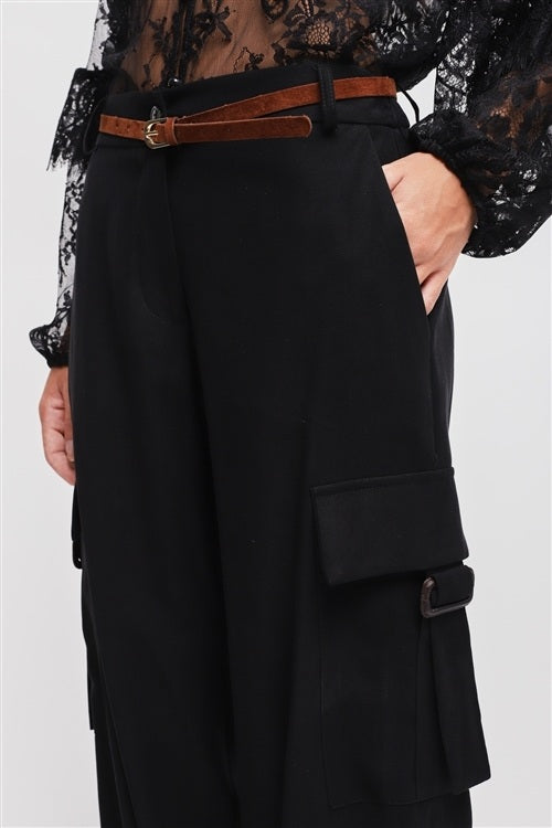 Maryley - Pantalone cargo con elastico sul fondo