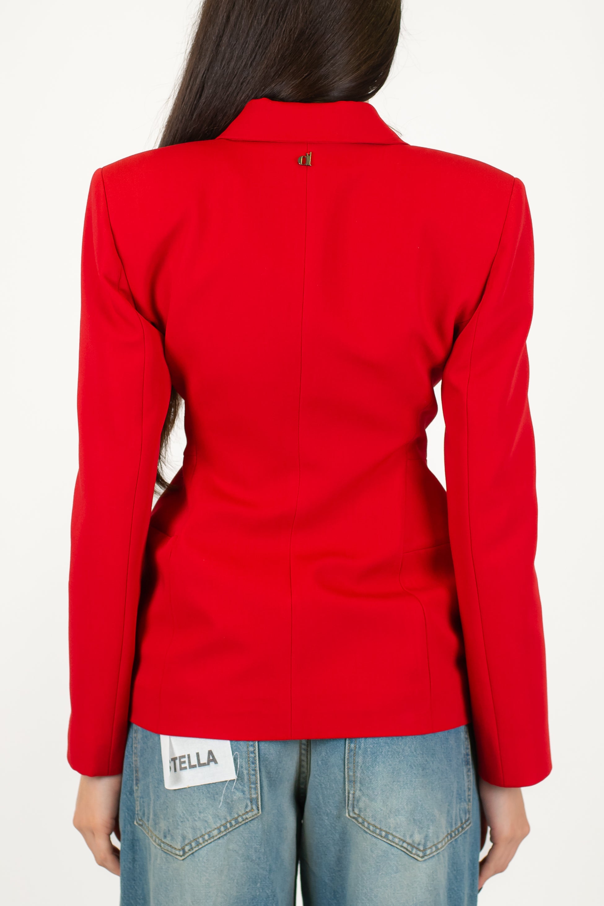 Dixie - Giacca doppiopetto slim con spalline