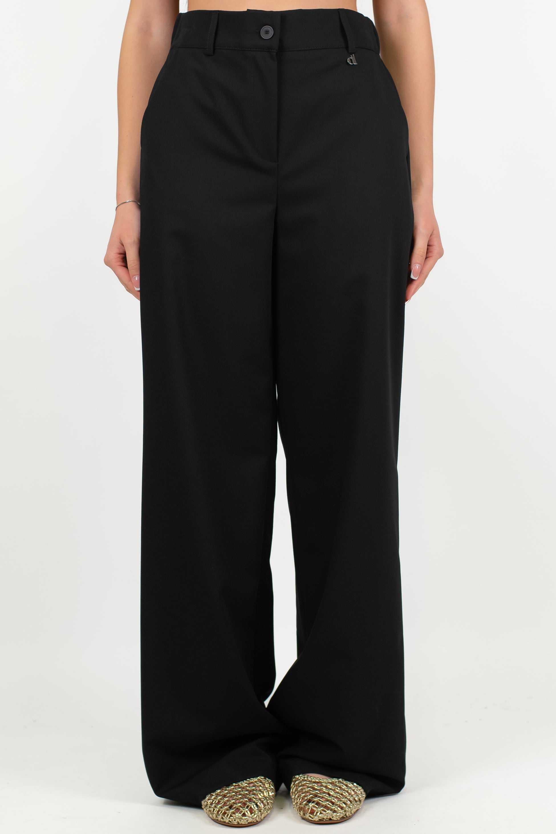 Dixie - Pantalone palazzo con elastico sul retro