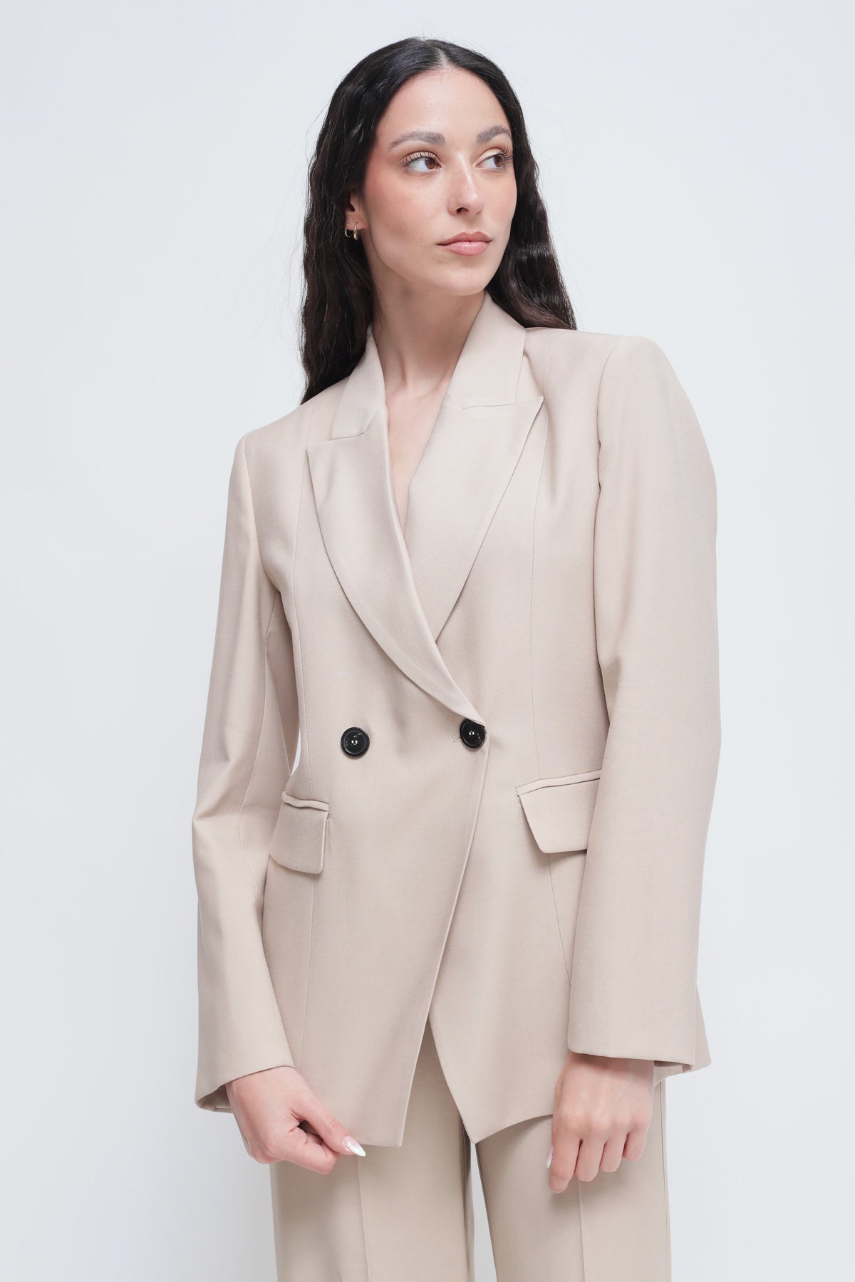 Maryley - Giacca doppiopetto con rever a lancia