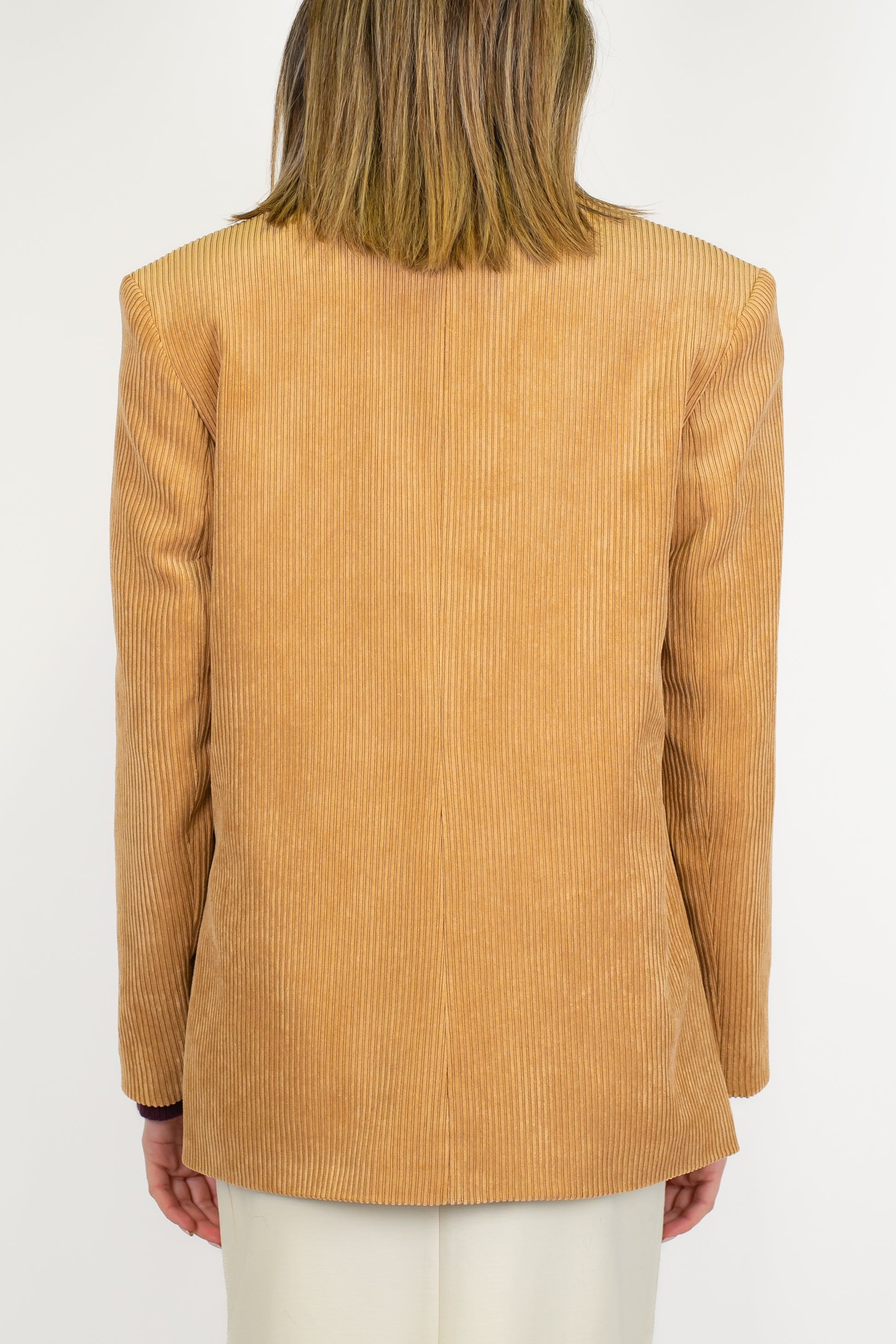 Motel - Giacca monopetto in velluto a coste con spille sul rever