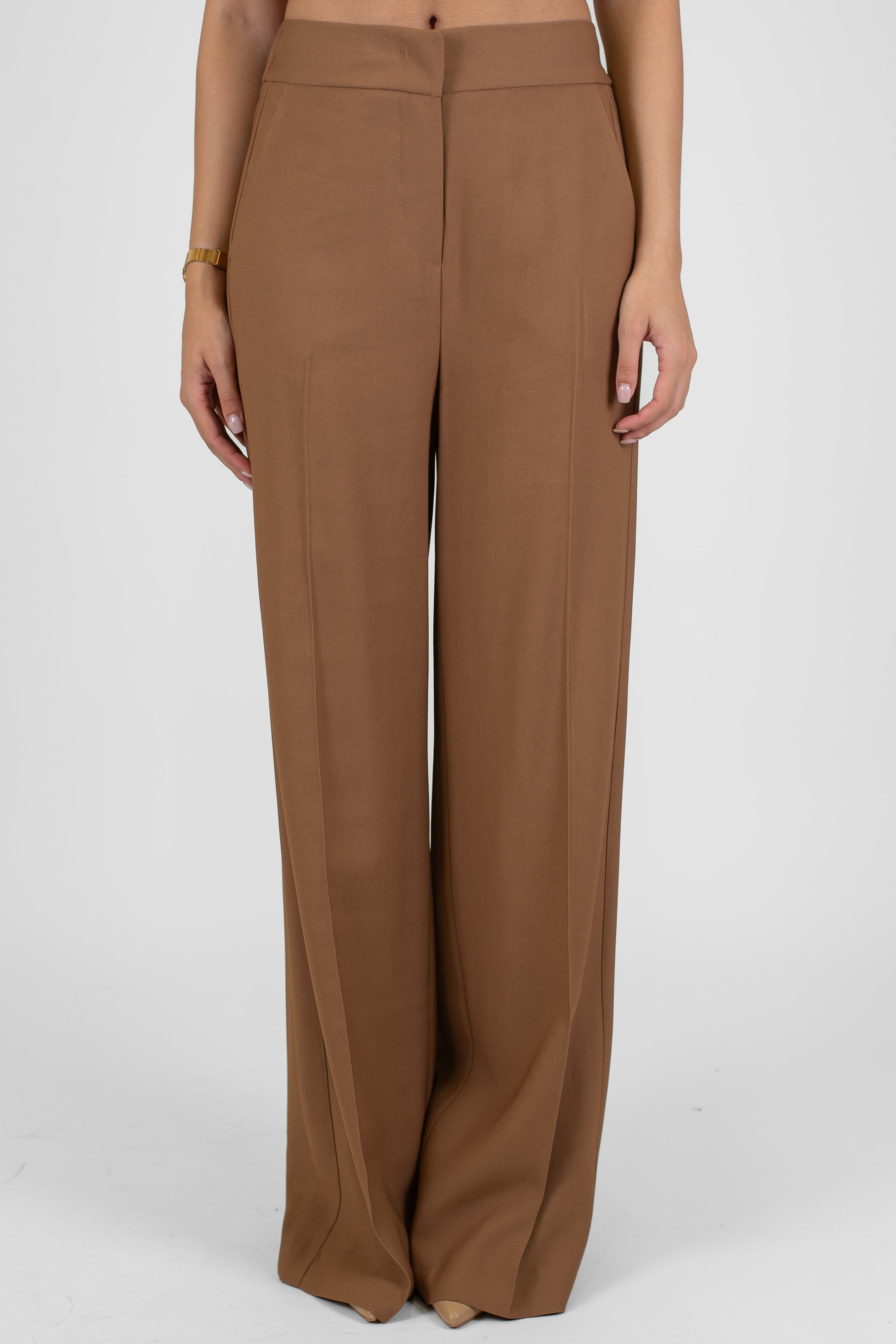 Maryley - Pantalone palazzo con elastico sul retro