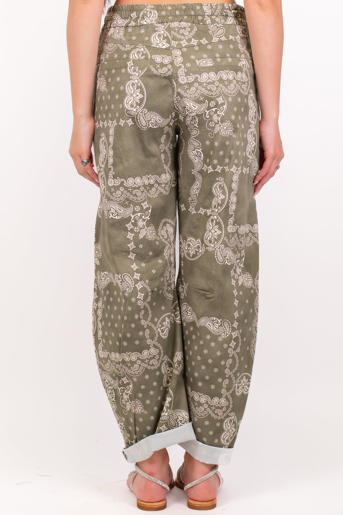 Motel - Pantalone balloon fantasia bandana con coulisse