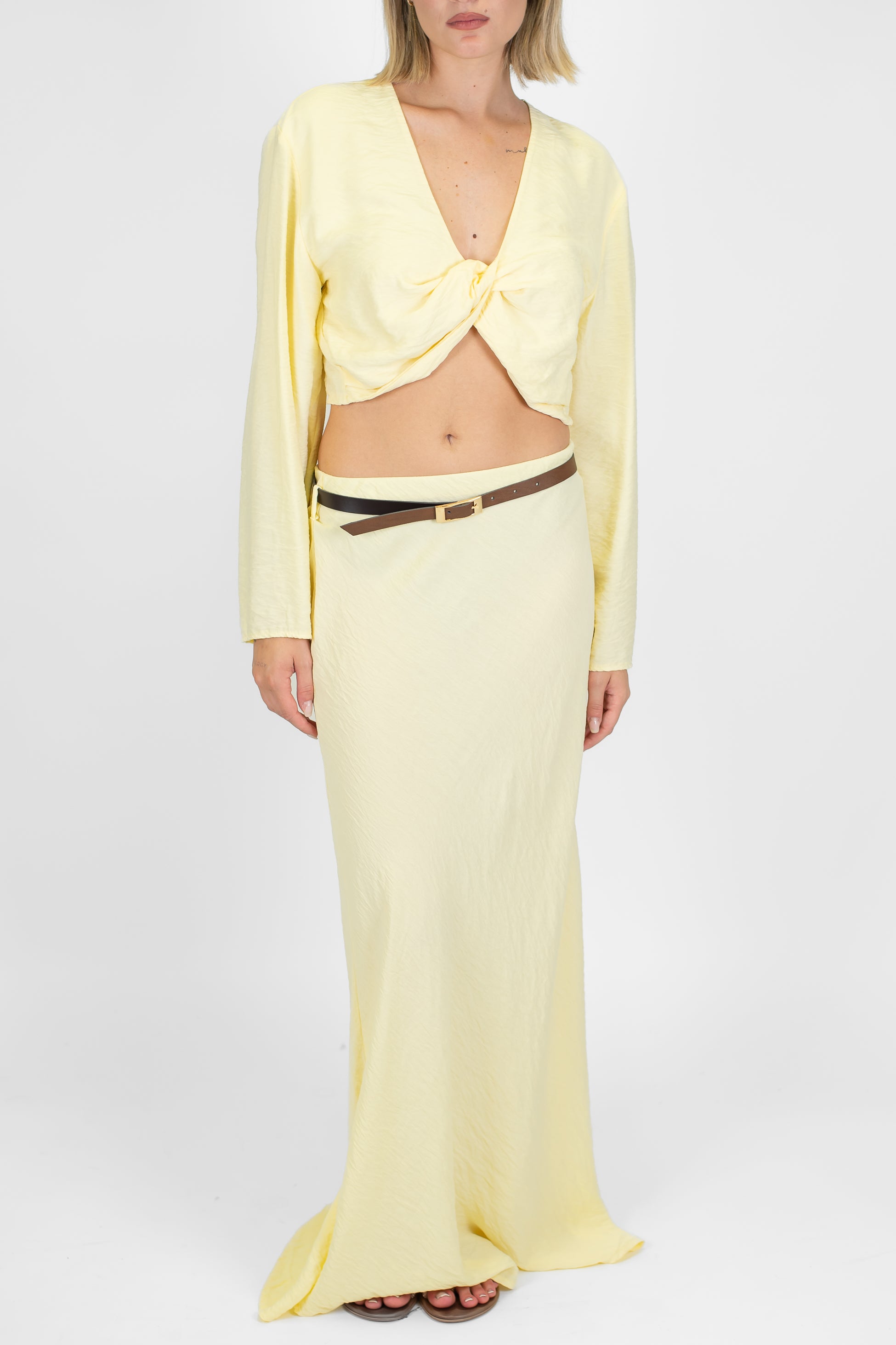 Haveone - Gonna in viscosa leggera con elastico in vita