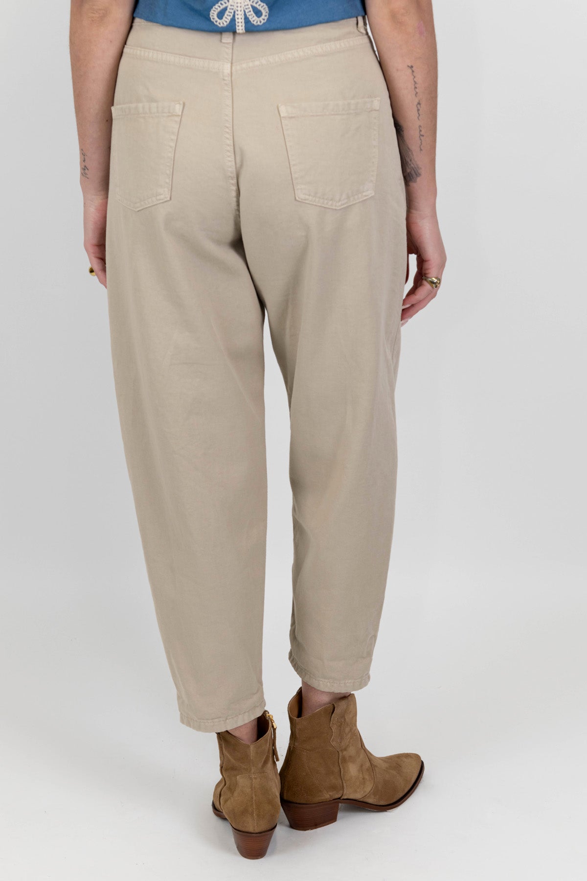 Dixie - Pantalone balloon in denim colorato