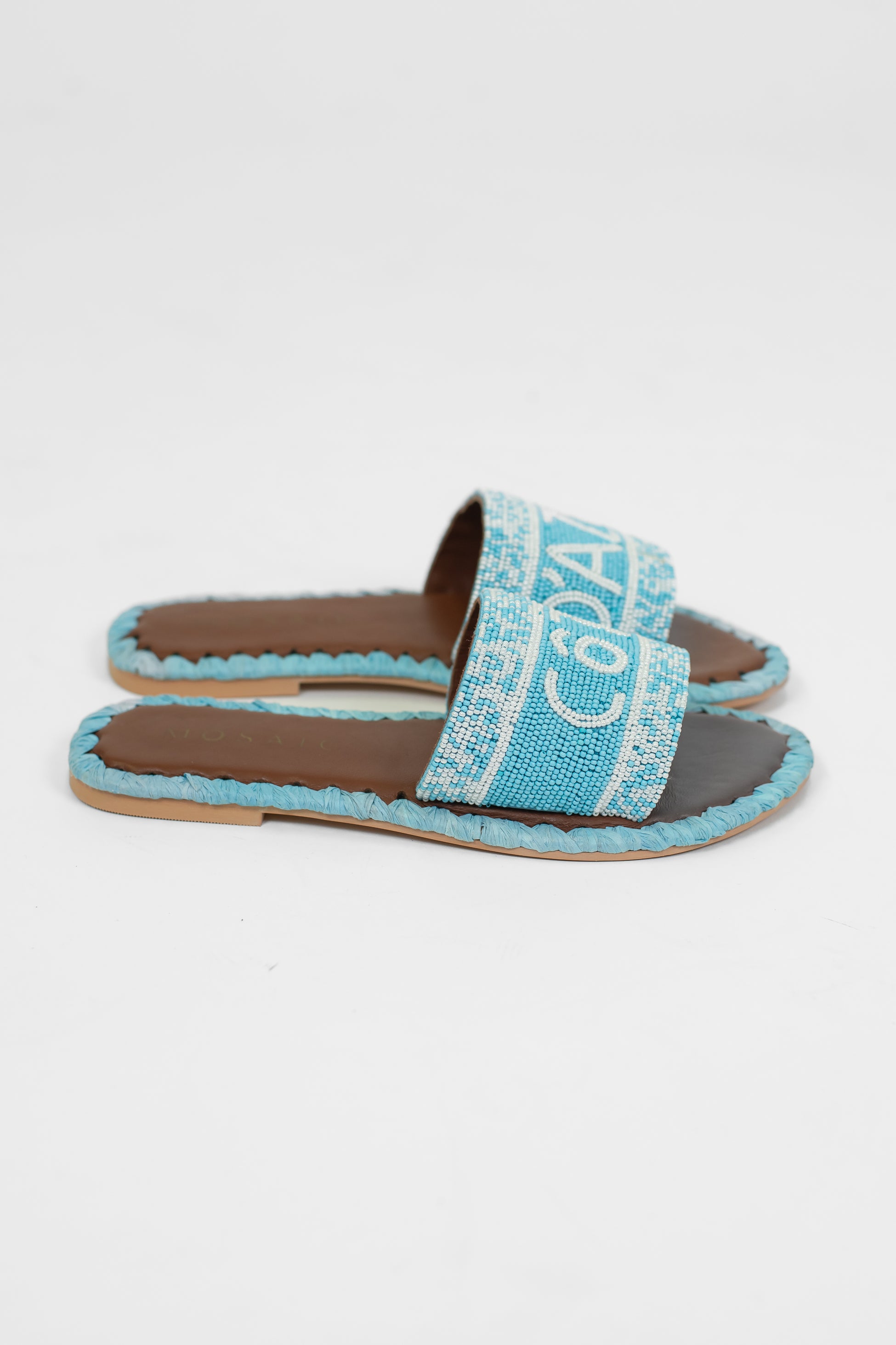 Mosaic - Ciabattina con fascia decorata da perline