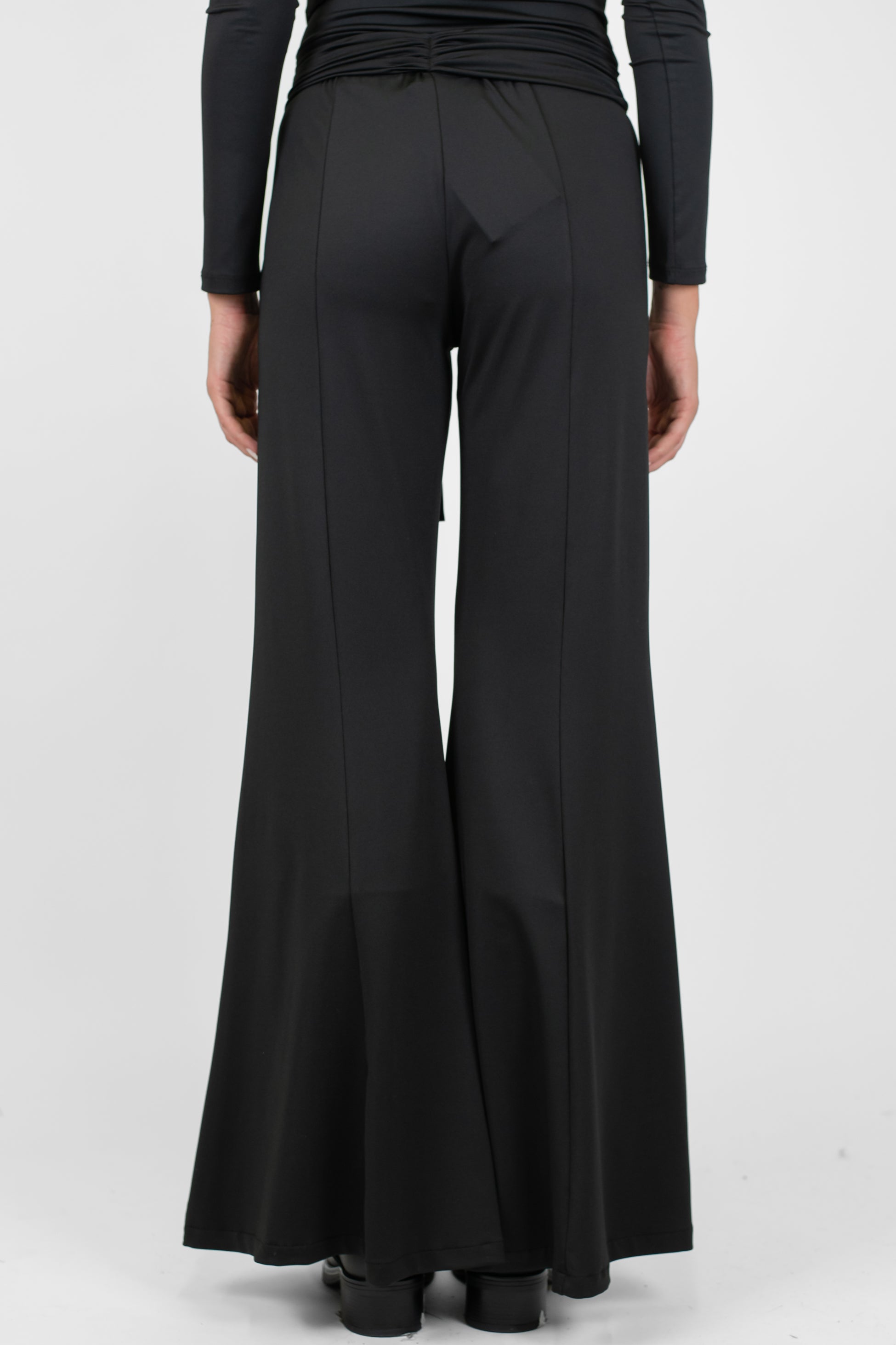 Haveone - Pantalone zampa con cintura accessorio