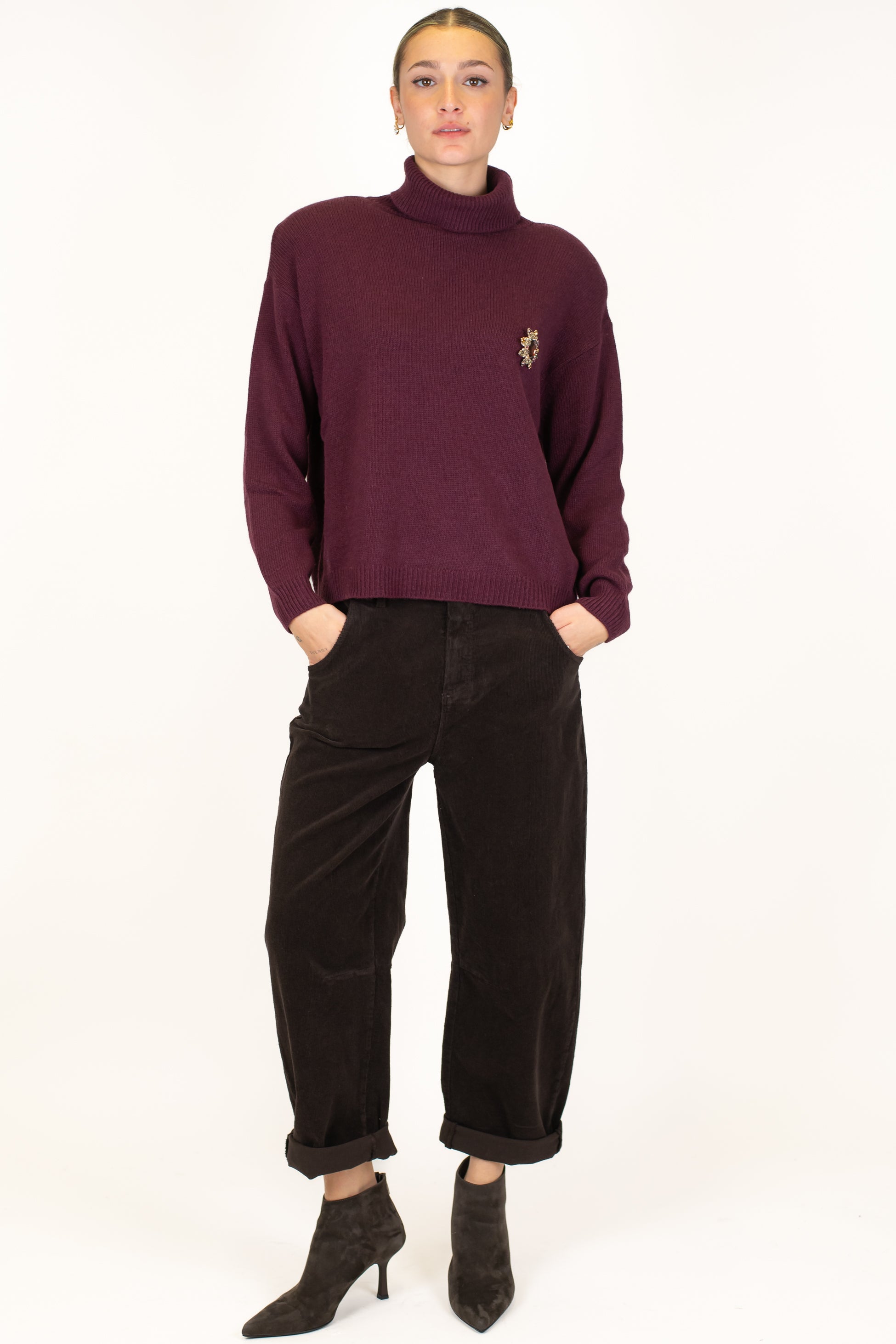 Tensione in - Pantalone balloon in velluto a coste