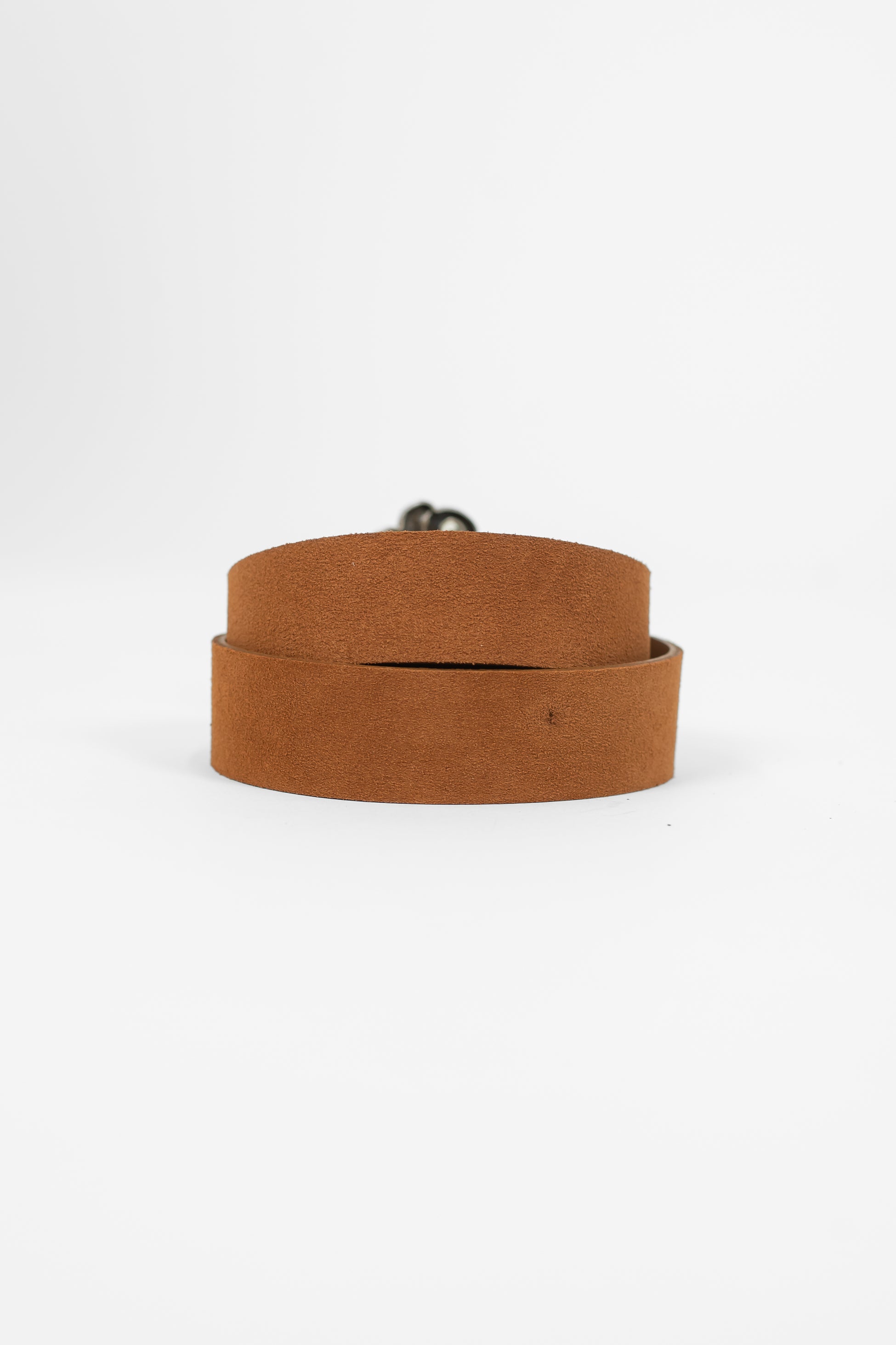 Haveone - Cintura in pelle scamosciata con fibbia tramata in acciaio