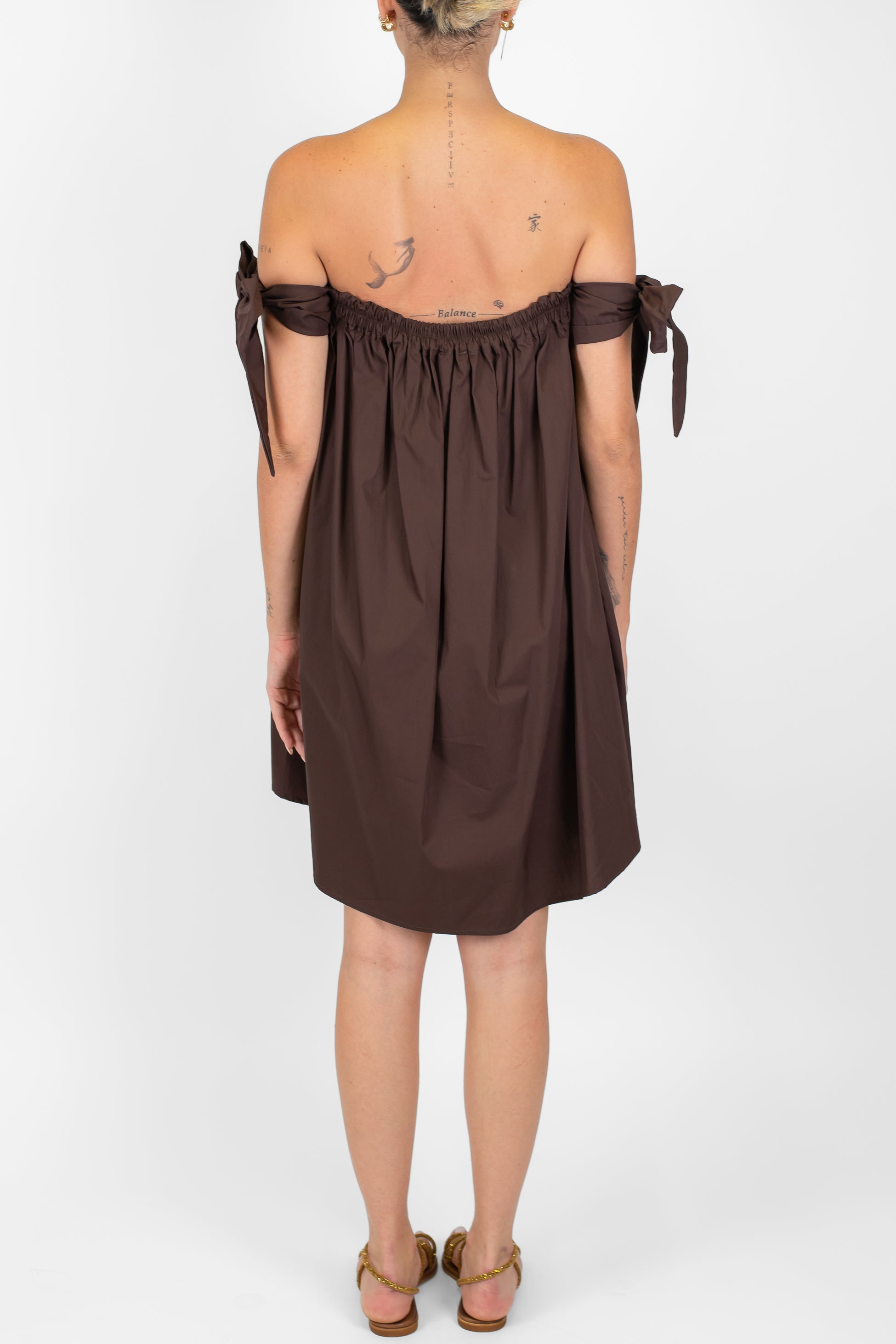 Motel - Abito corto a fascia con fiocchetti