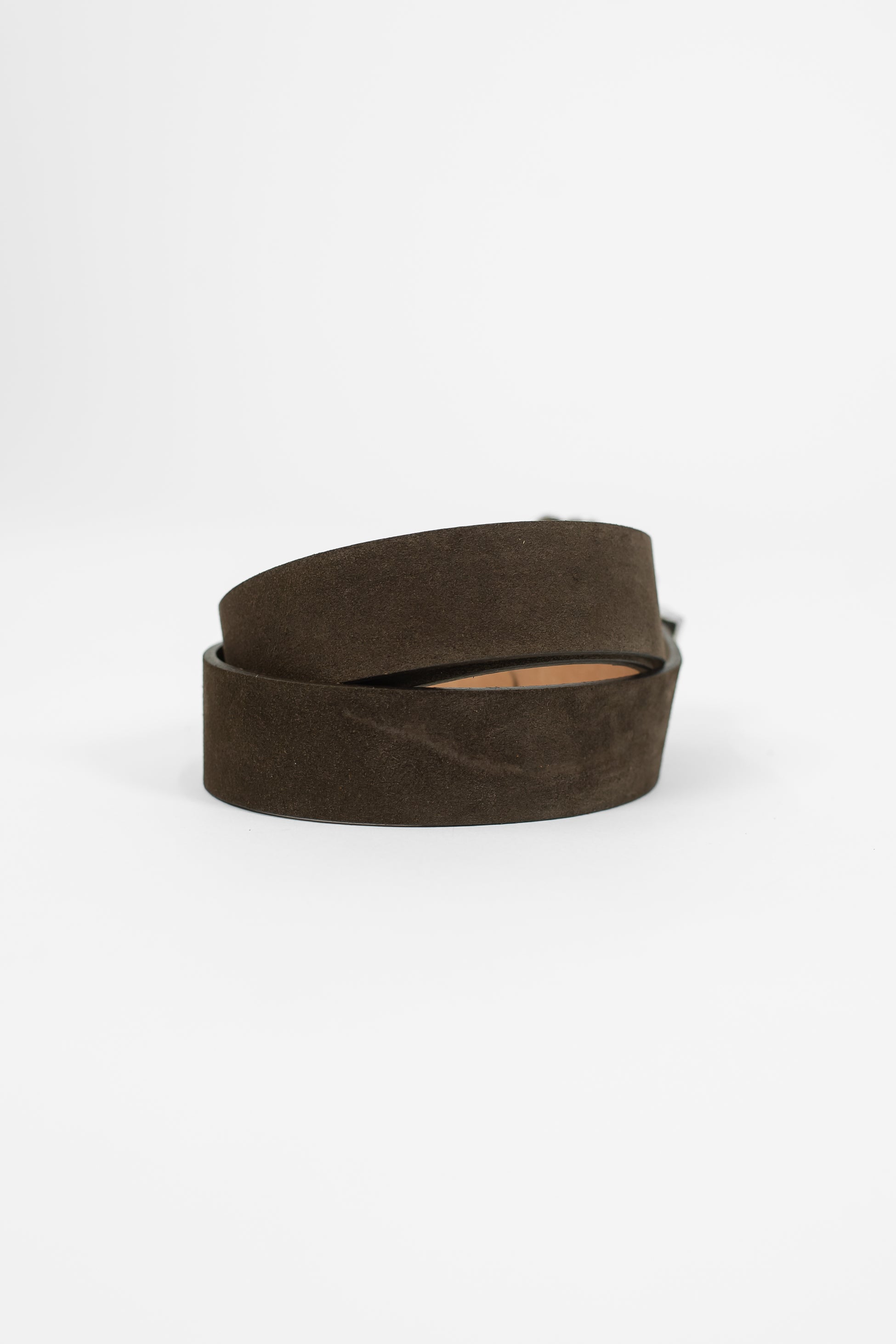 Haveone - Cintura in pelle scamosciata con fibbia tramata in acciaio