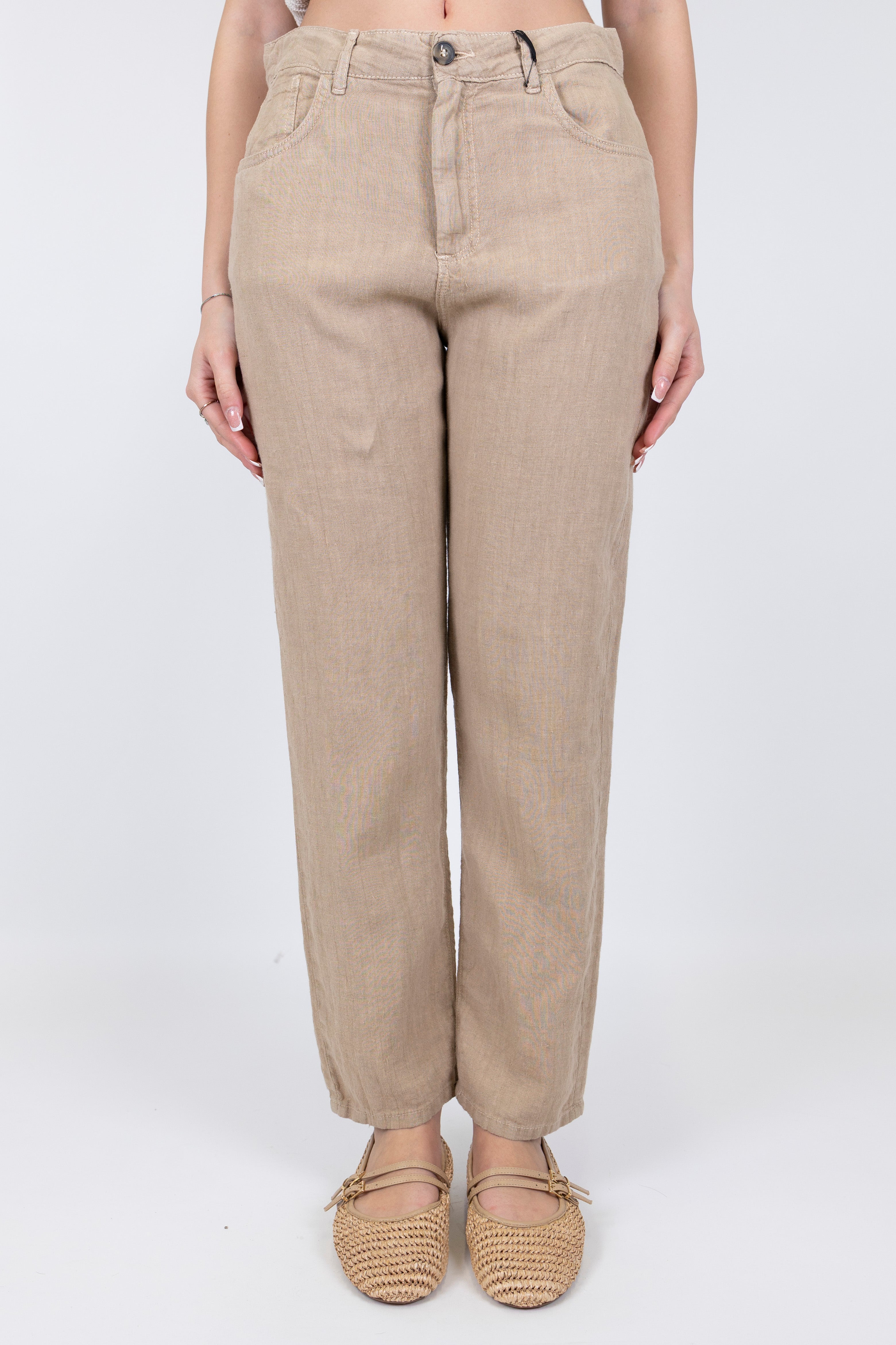 Souvenir - Pantalone regular in puro lino
