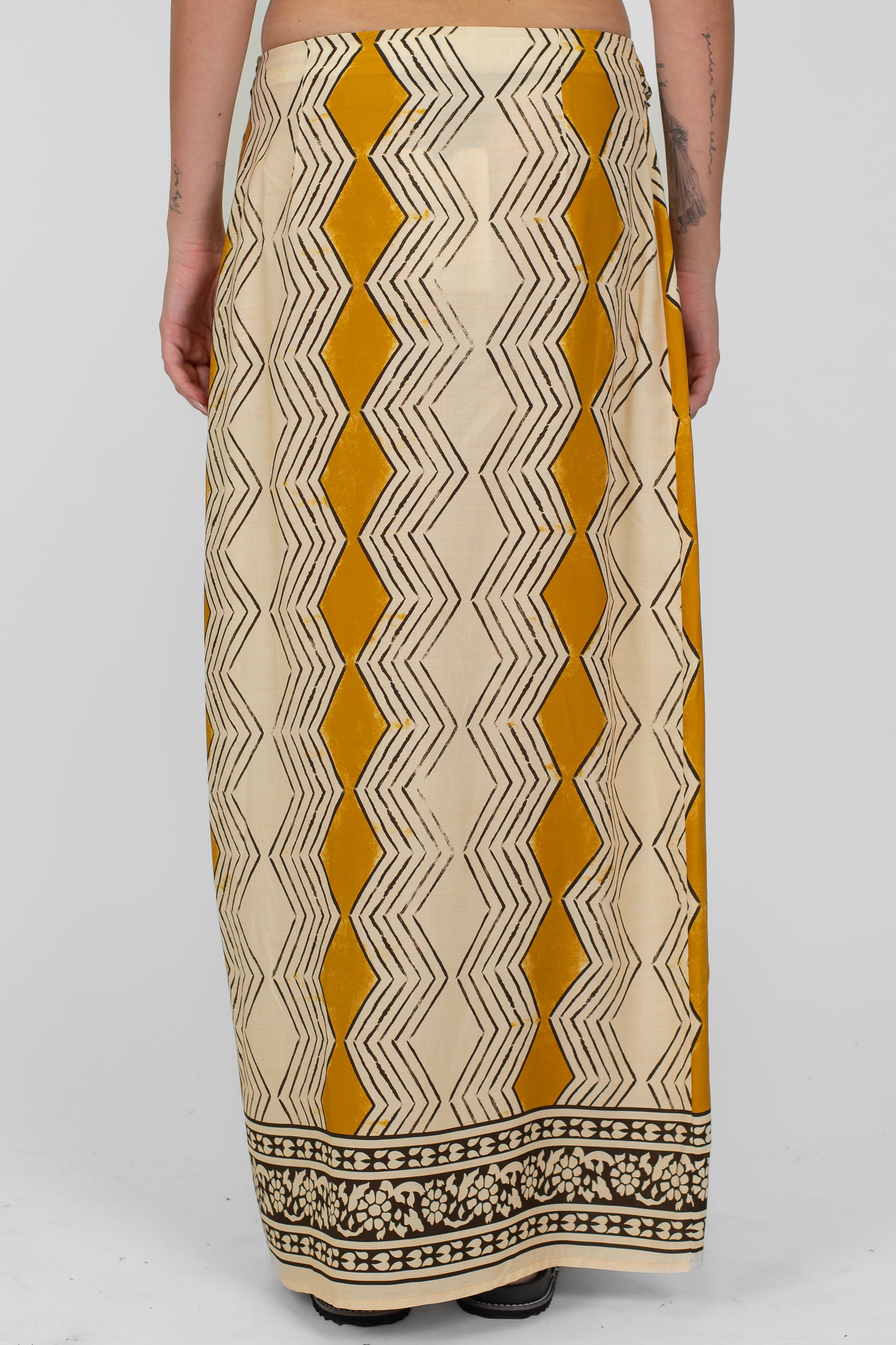 Haveone - Gonna pareo a portafoglio fantasia geometrica in viscosa