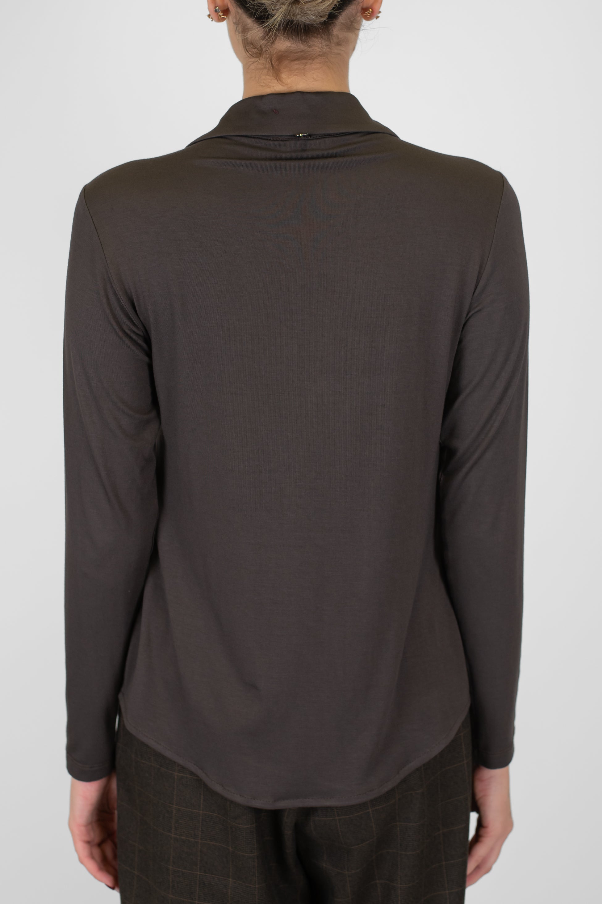 Dixie - Camicia slim in viscosa tinta unita