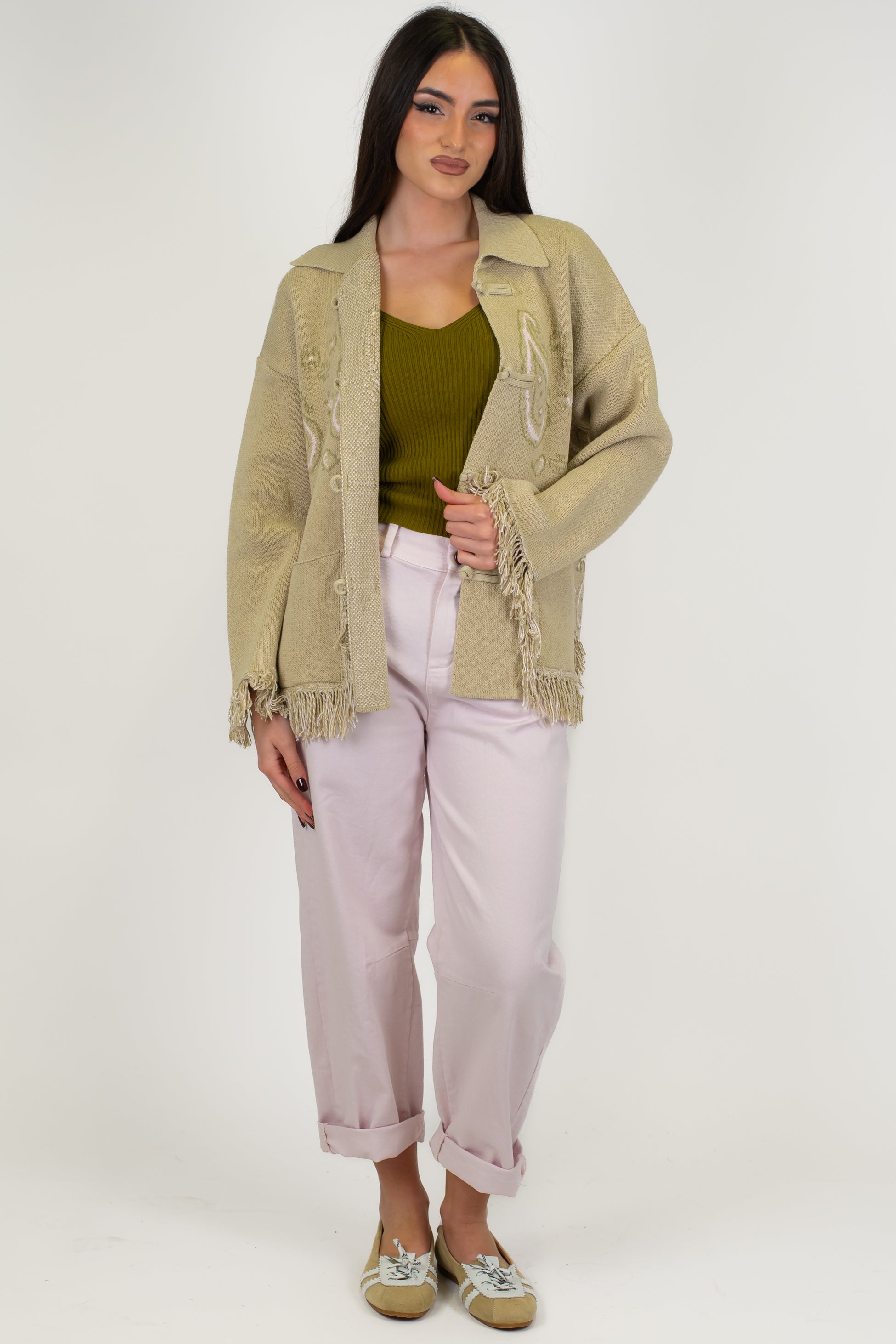 Motel - Pantalone balloon in denim colorato con elastico sul retro