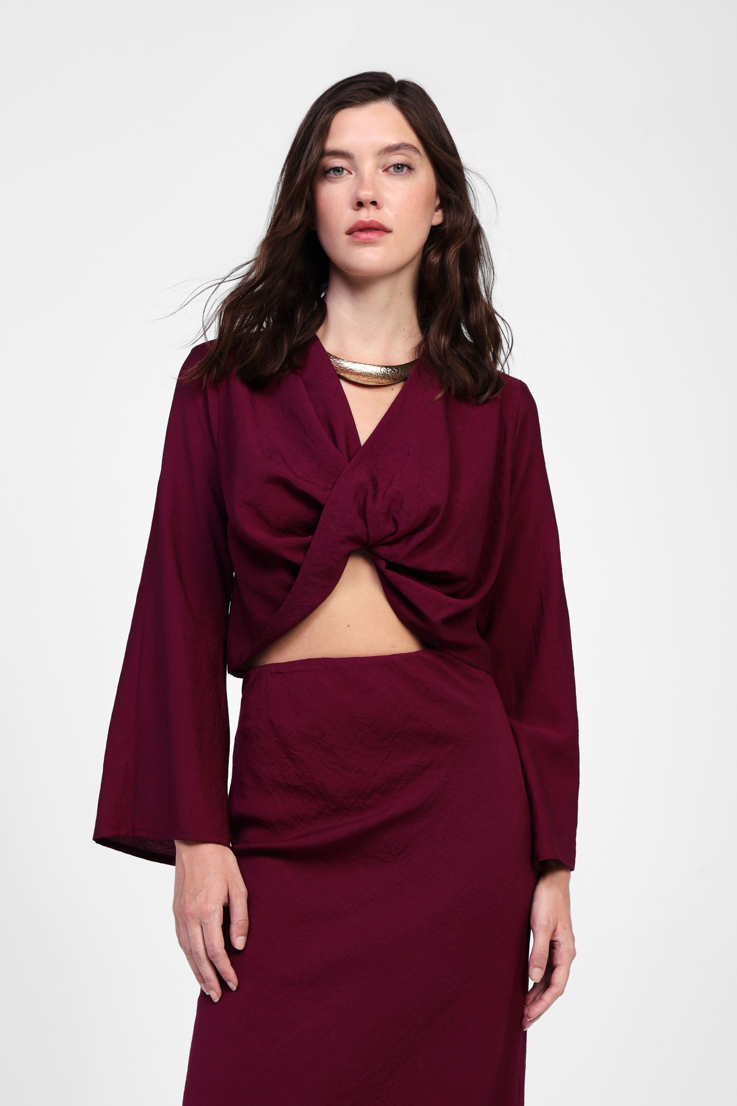 Dixie - Top a maniche lunghe con nodo