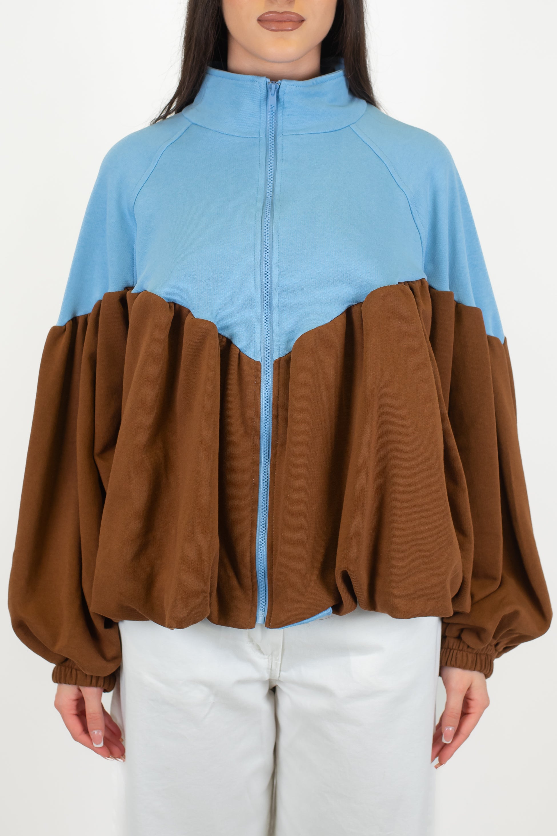 Tensione in - Bomber over doppio colore in cotone