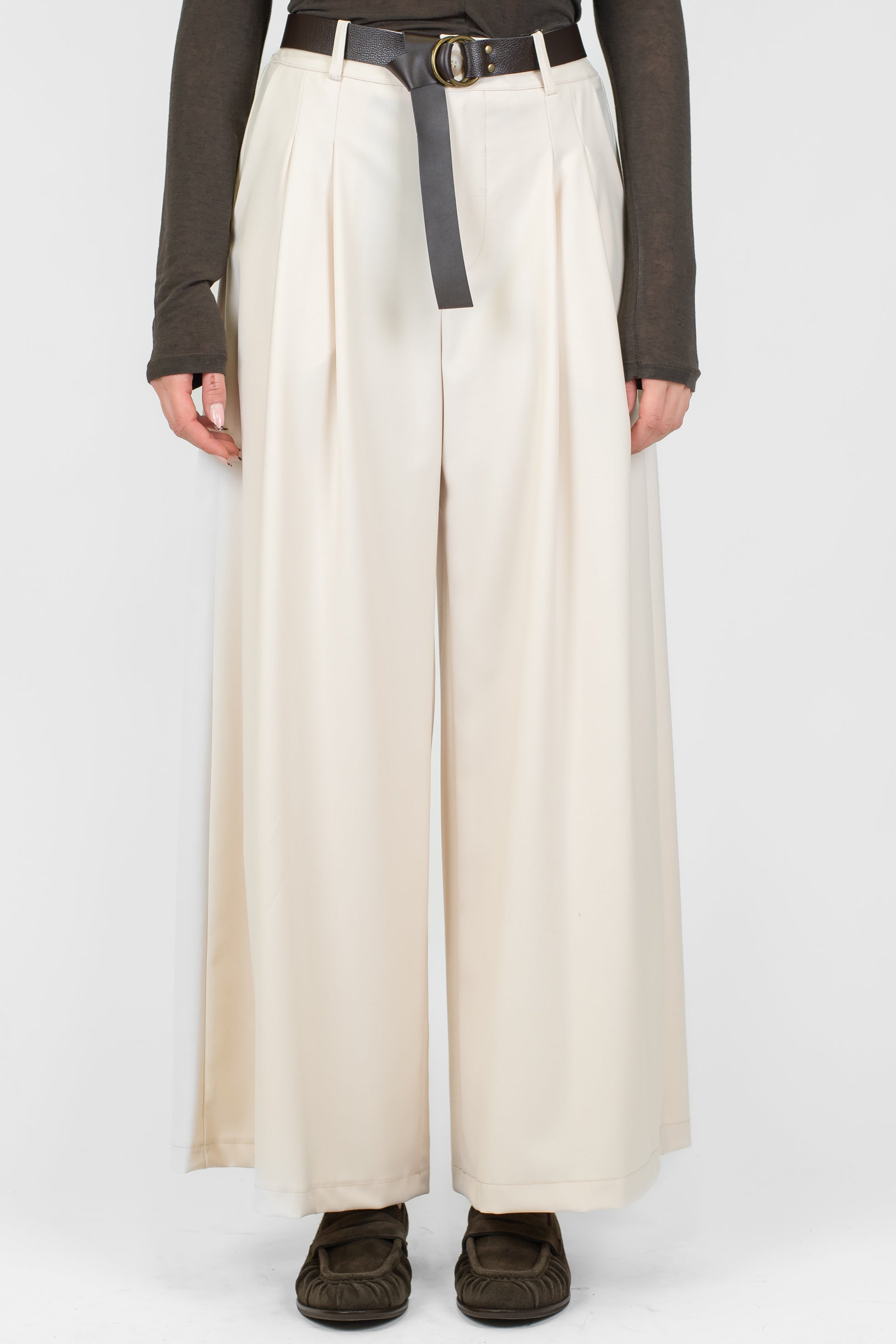 Haveone - Pantalone palazzo con pinces