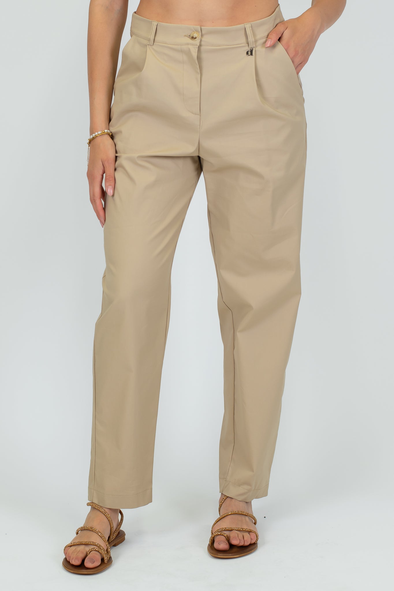 Dixie - Pantalone regoular con pinces e tasche uomo