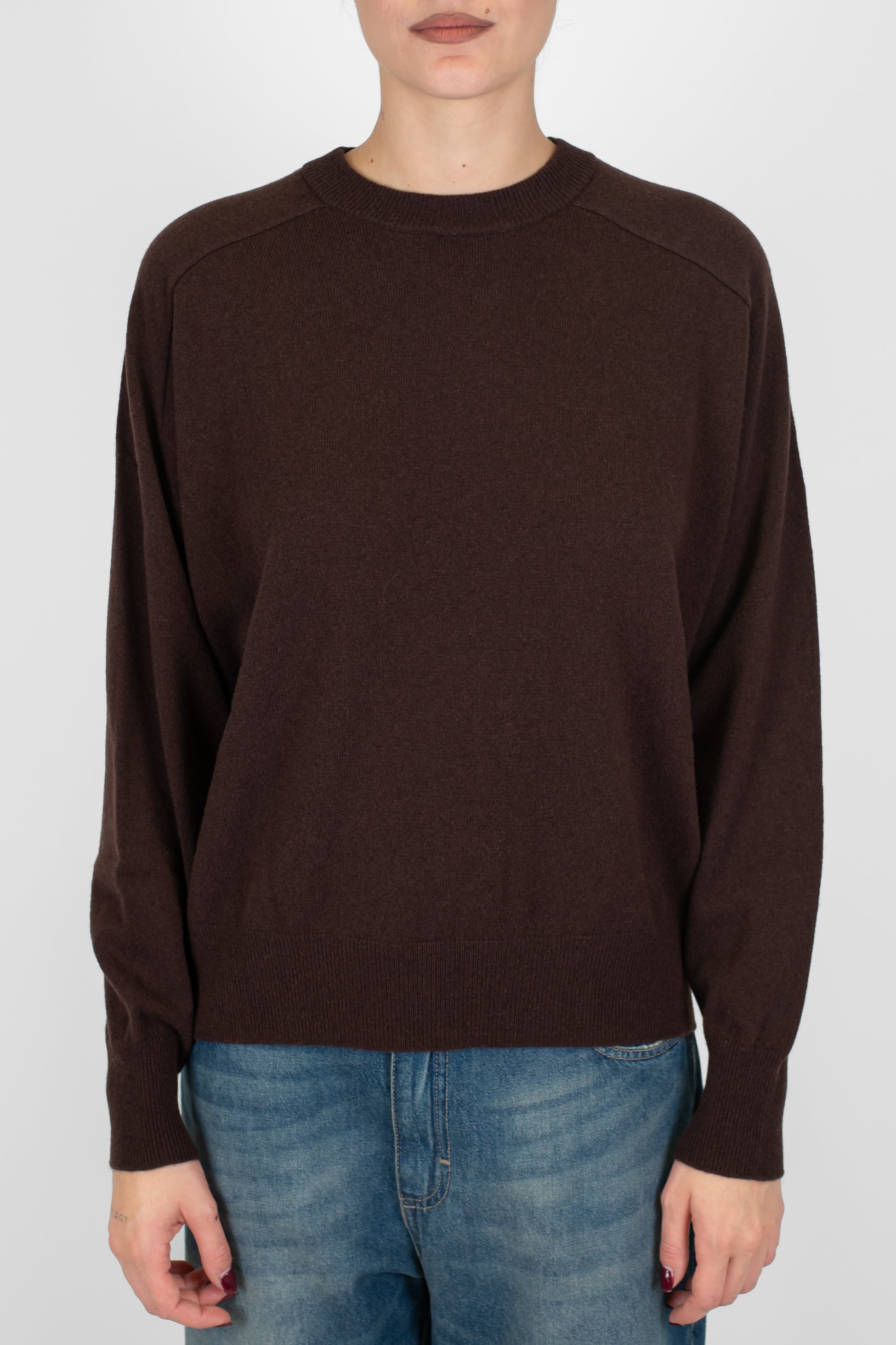 Tensione in - Maglia girocollo in pura lana