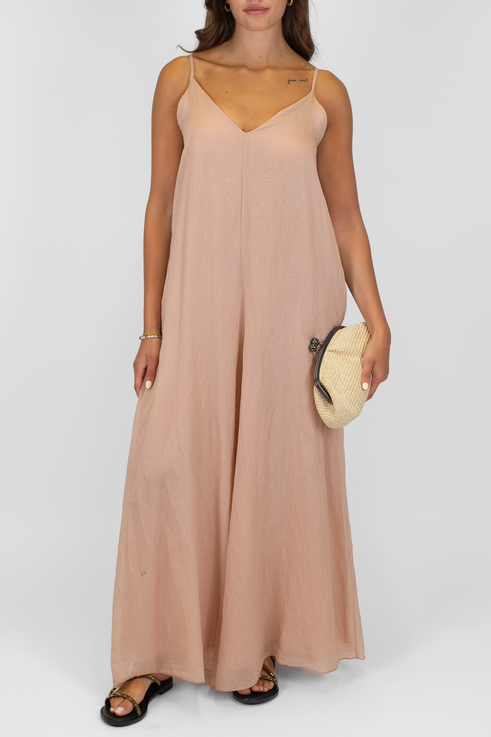 Tensione in - Tuta in lyocell con bretelle regolabili