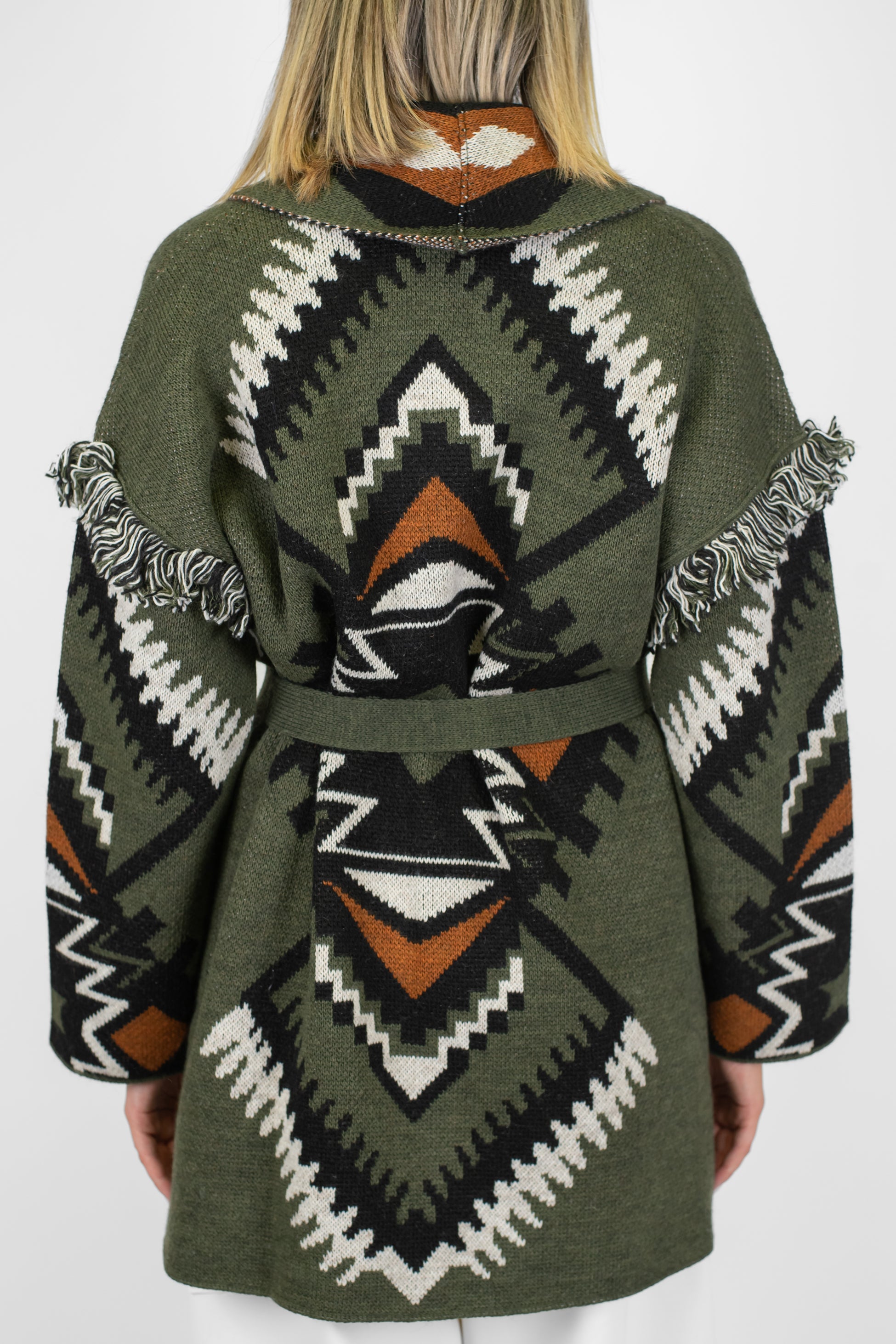 Motel - Cardigan alanui fantasia etnica in misto lana