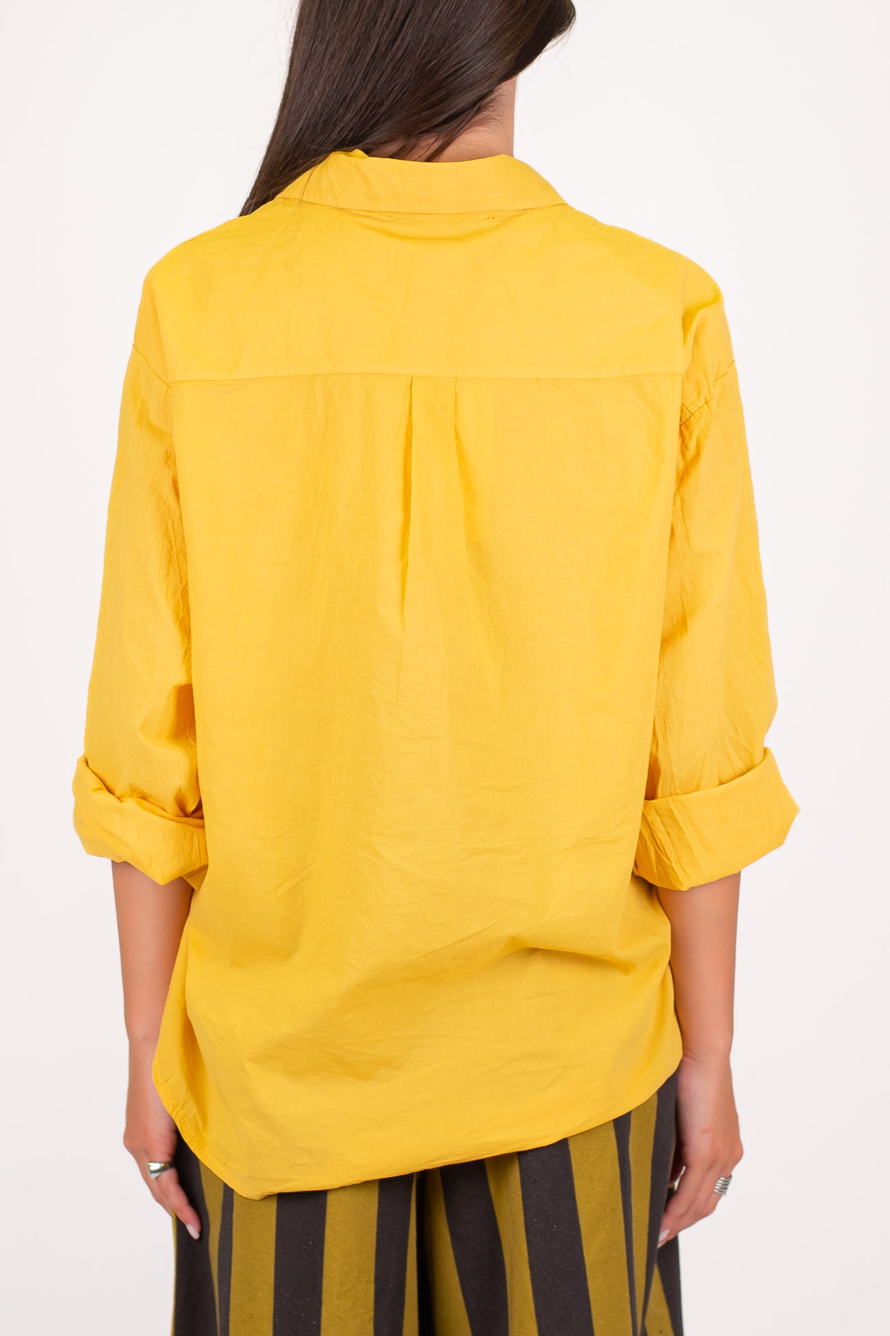 Haveone - Camicia in mussola di cotone con doppia tasca