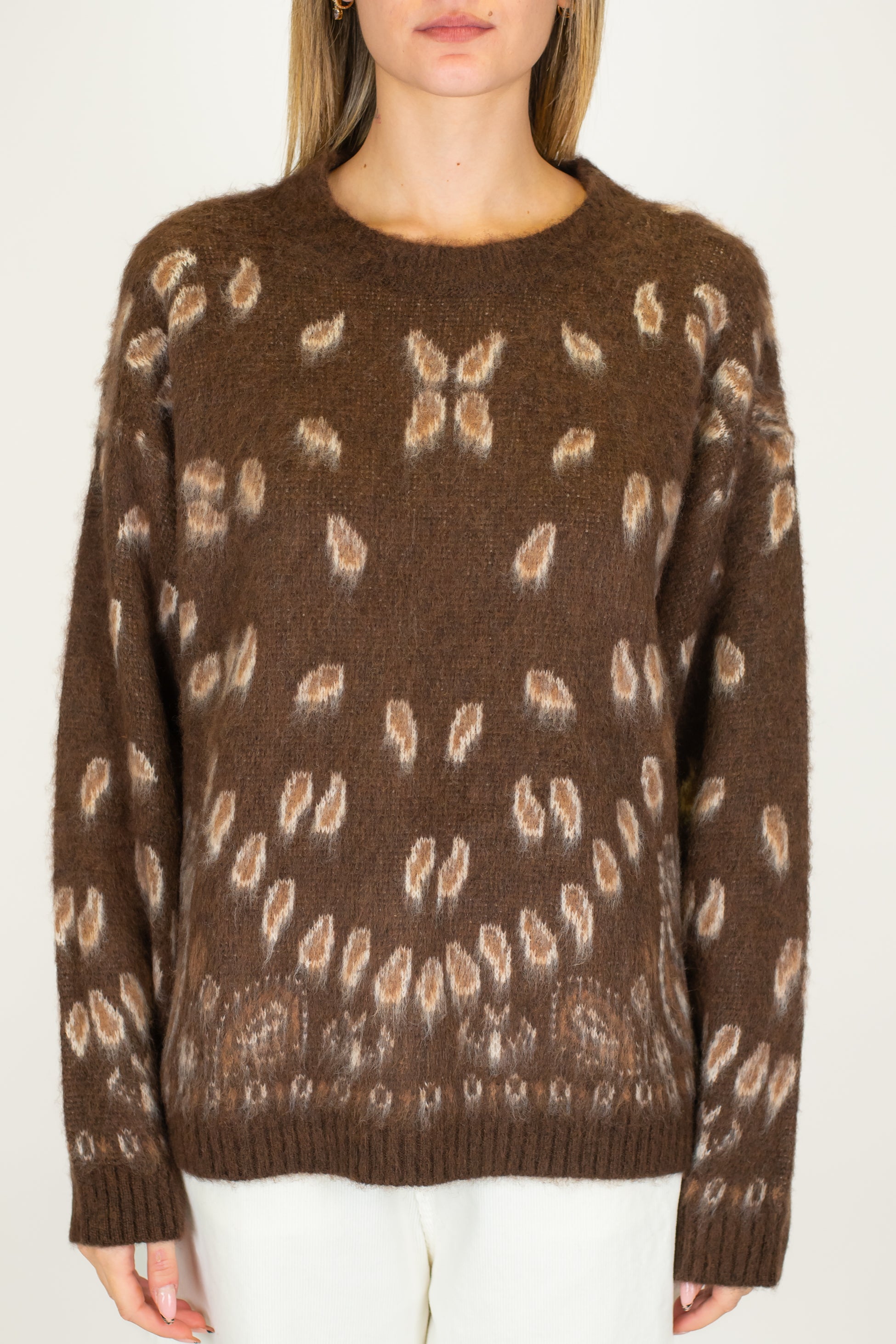 Tensione in - Maglia fantasia bandana in misto lana