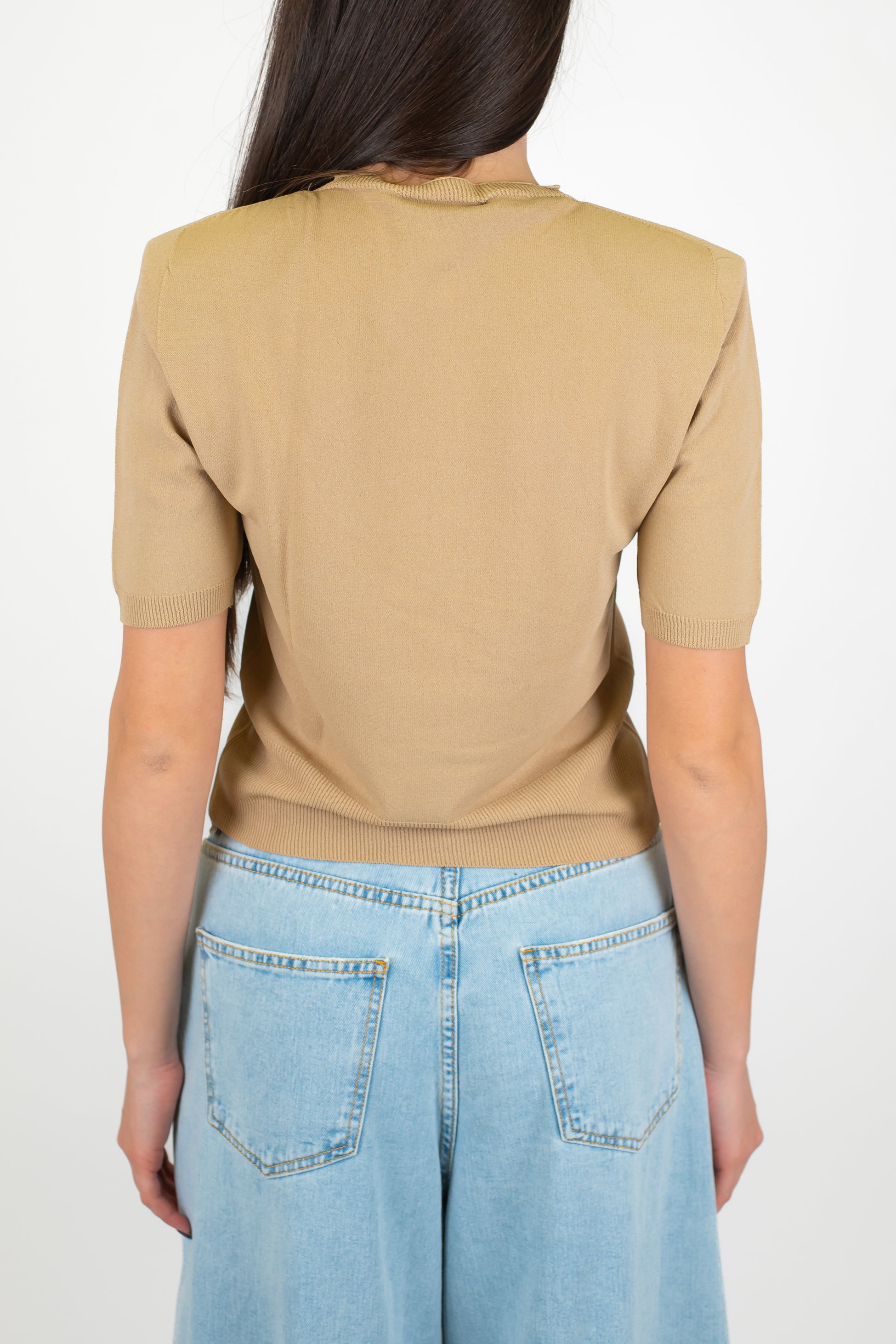 Maryley - Maglia mezza manica in viscosa leggera con spalline