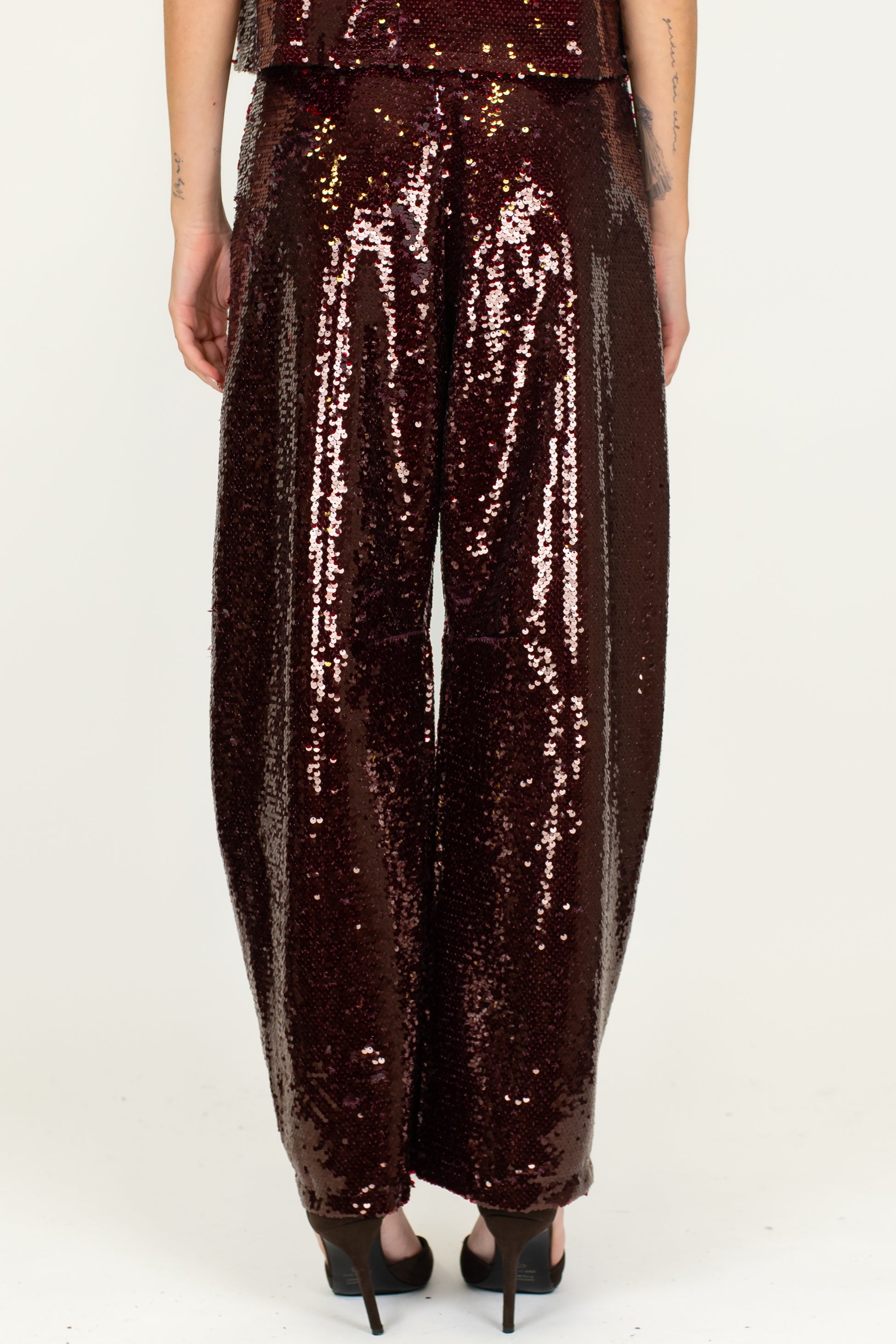 Tensione in - Pantalone balloon in paillettes