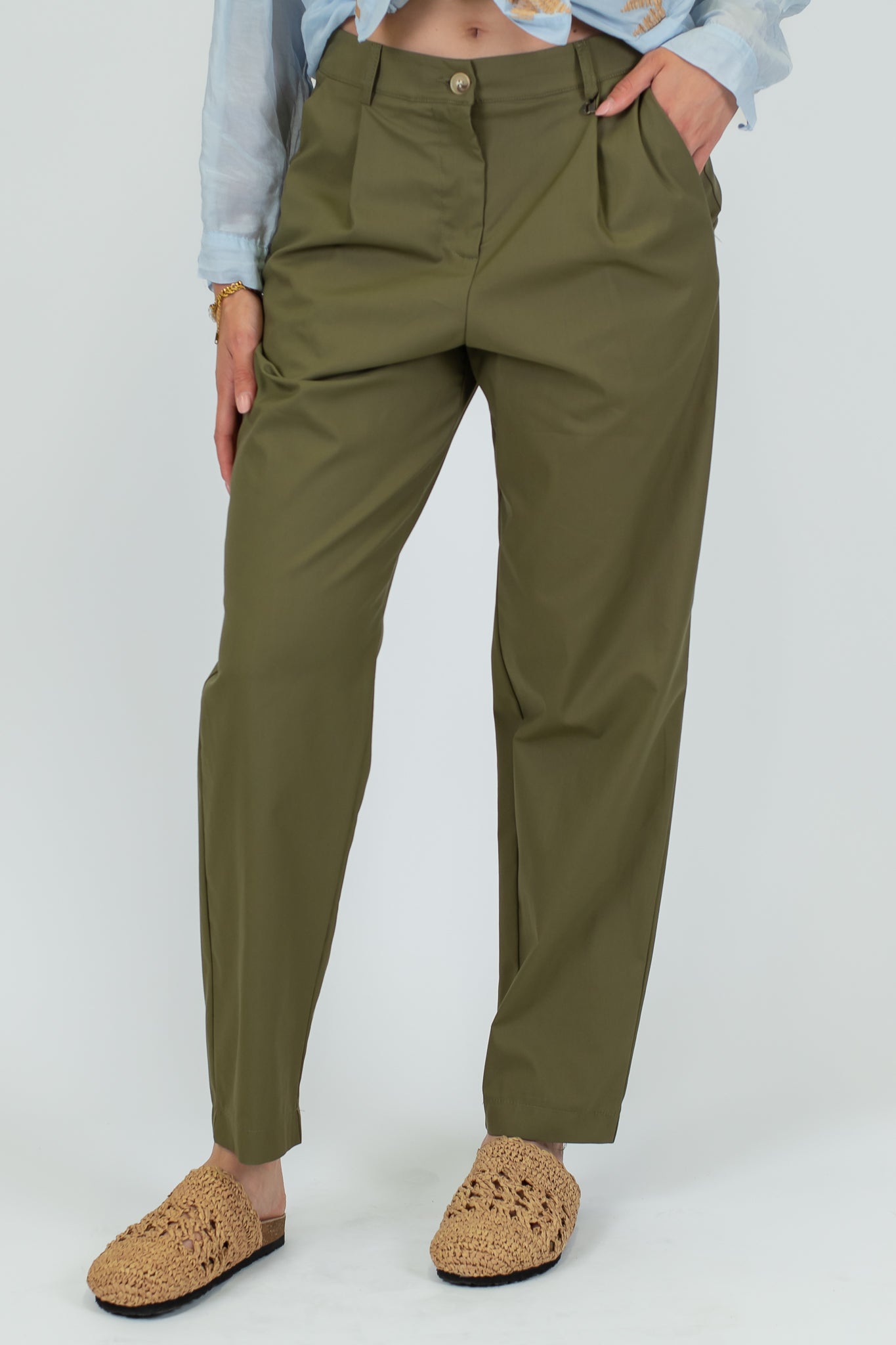 Dixie - Pantalone regoular con pinces e tasche uomo