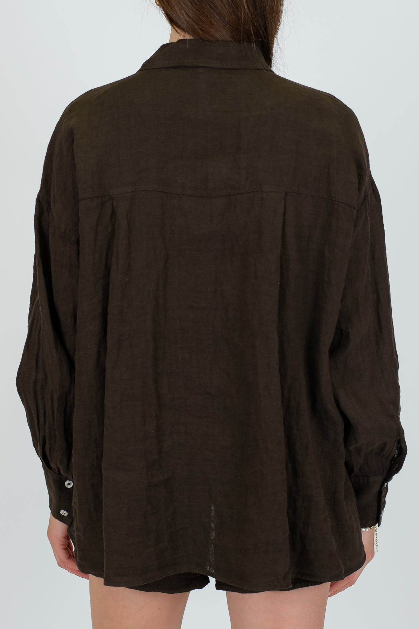 Tensione in - Camicia 100% lino con taschino