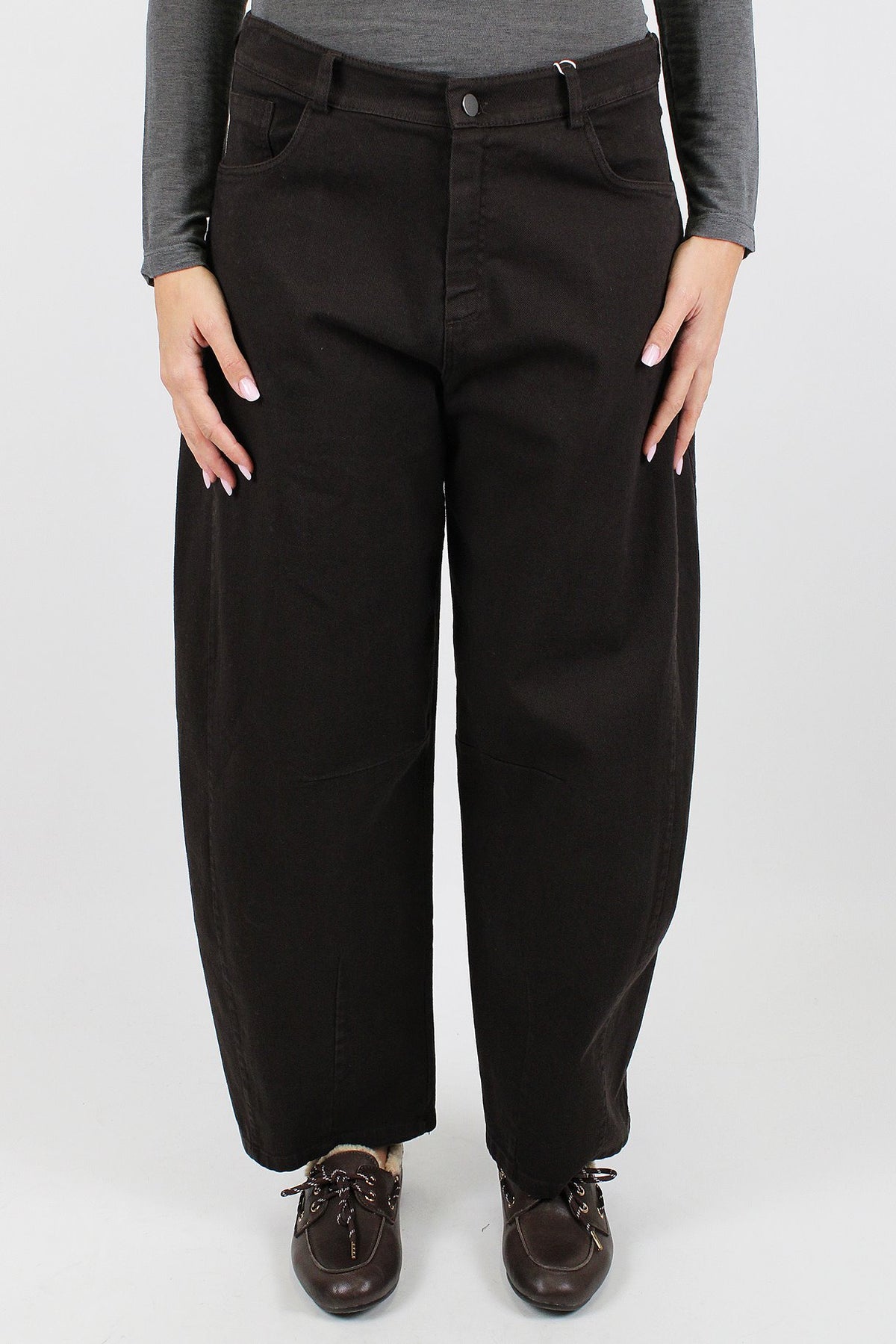 Motel - Pantalone balloon in denim colorato