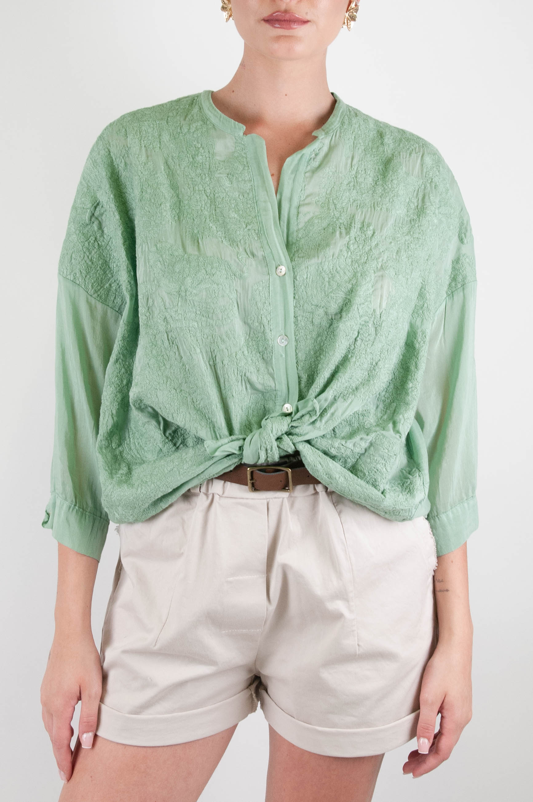 Tensione in - Camicia fantasia toile de jouy in misto seta