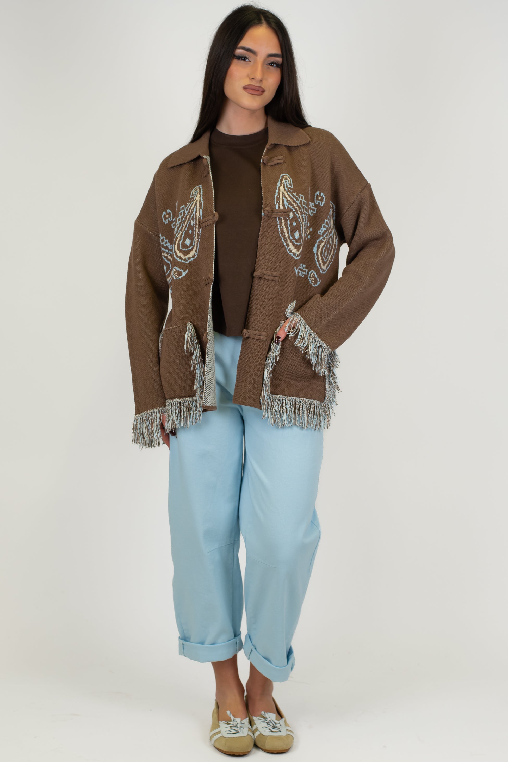 Motel - Pantalone balloon in denim colorato con elastico sul retro