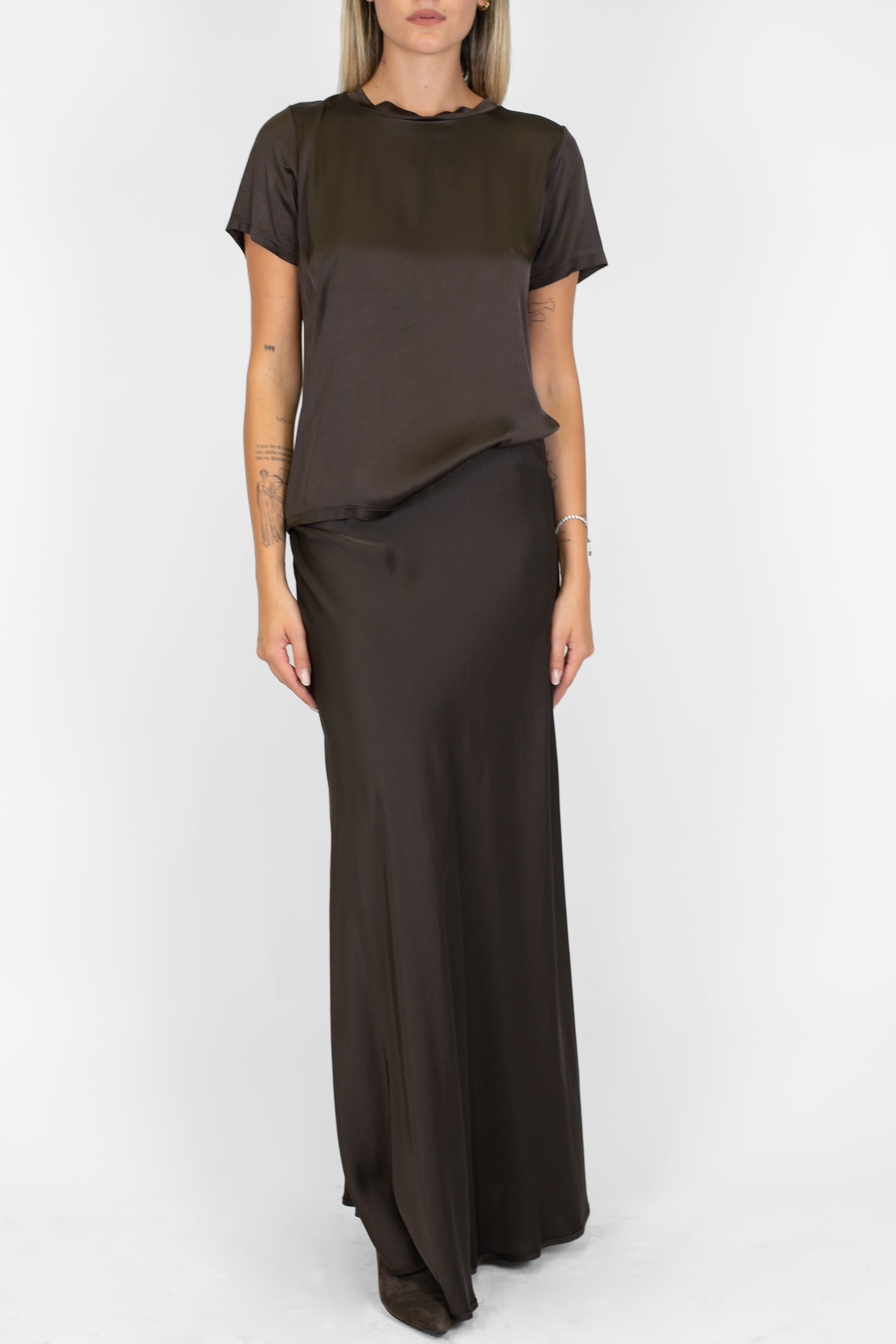 Tensione in - Gonna in viscosa con elastico in vita