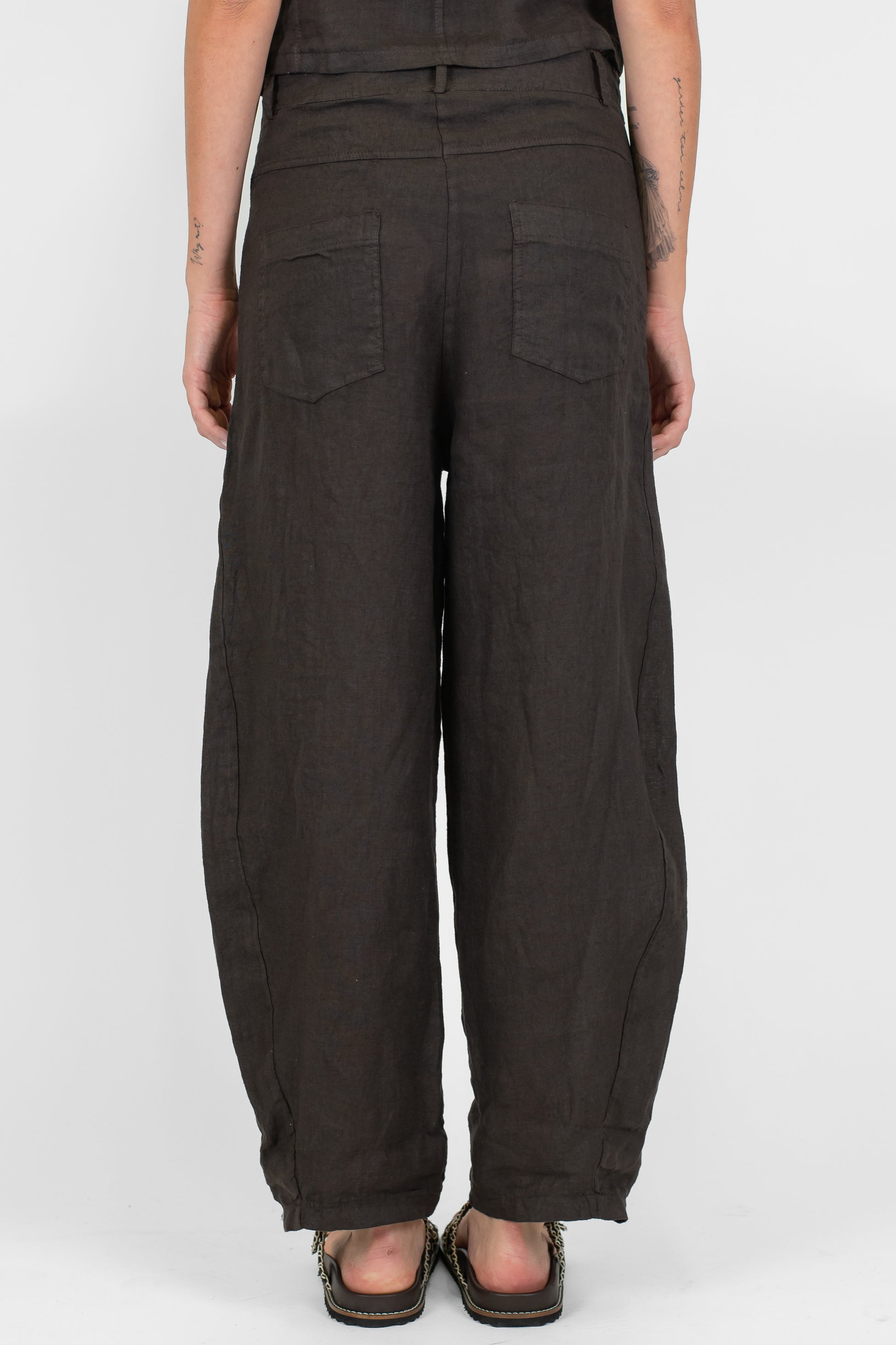 Haveone - Pantalone balloon in puro lino