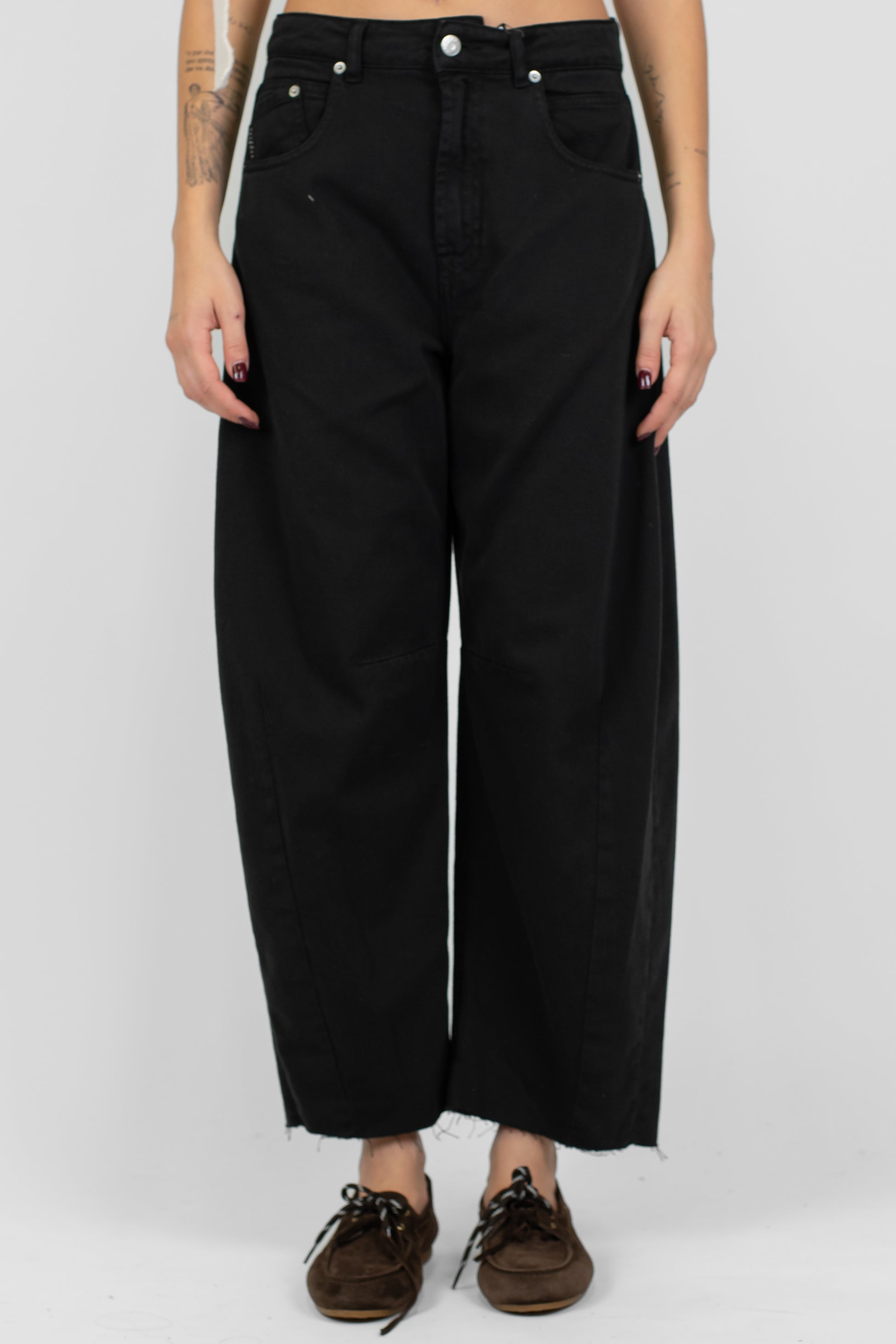 Haveone - Pantalone balloon in denim colorato modello Barbara