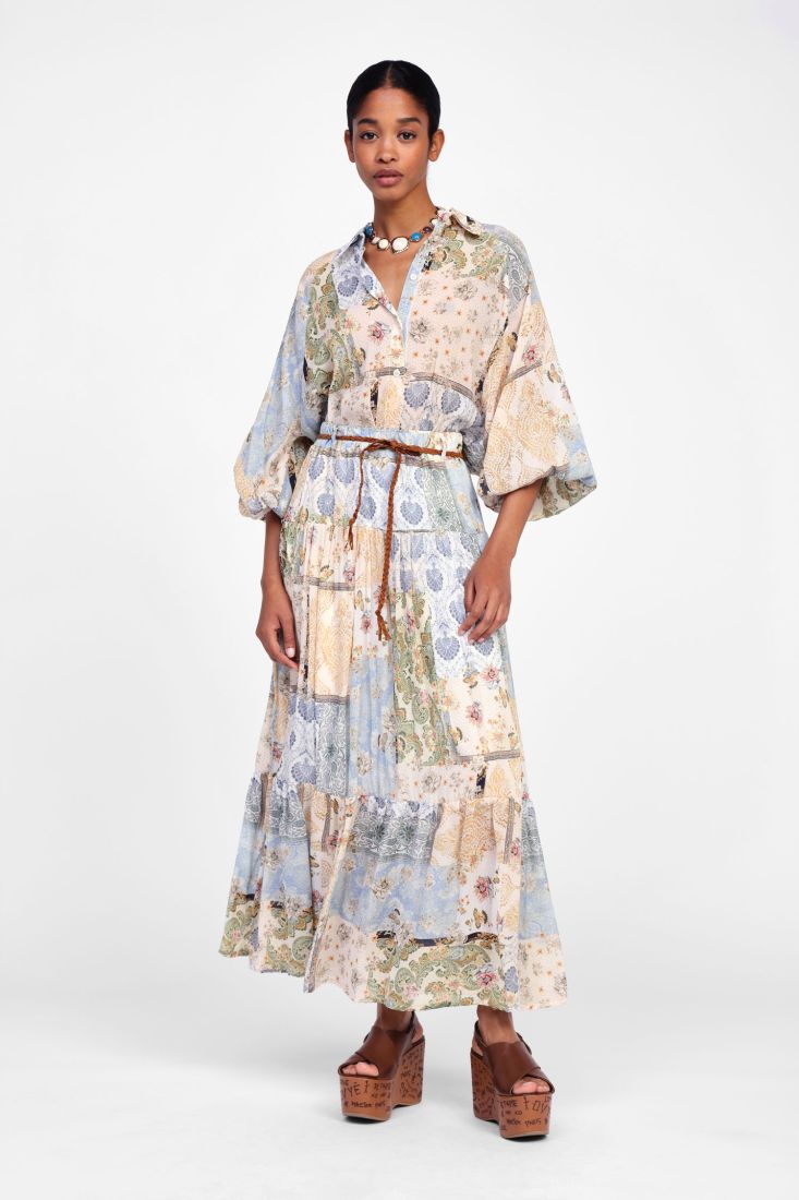 Dixie - Gonna lunga in viscosa fantasia